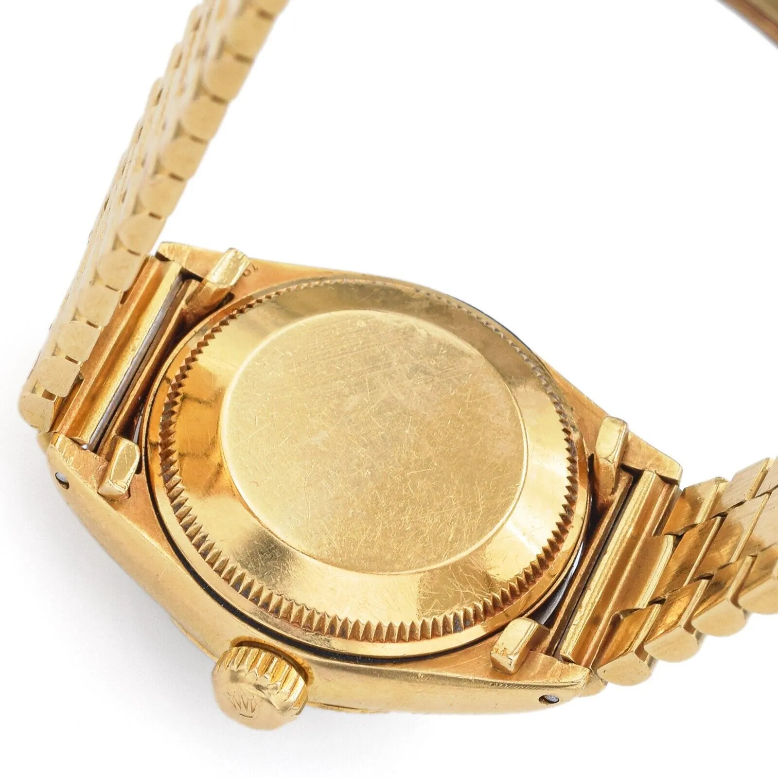 1973 Rolex Datejust Ladies Bark Finish 18K Yellow Gold Automatic Watch Ref 6927