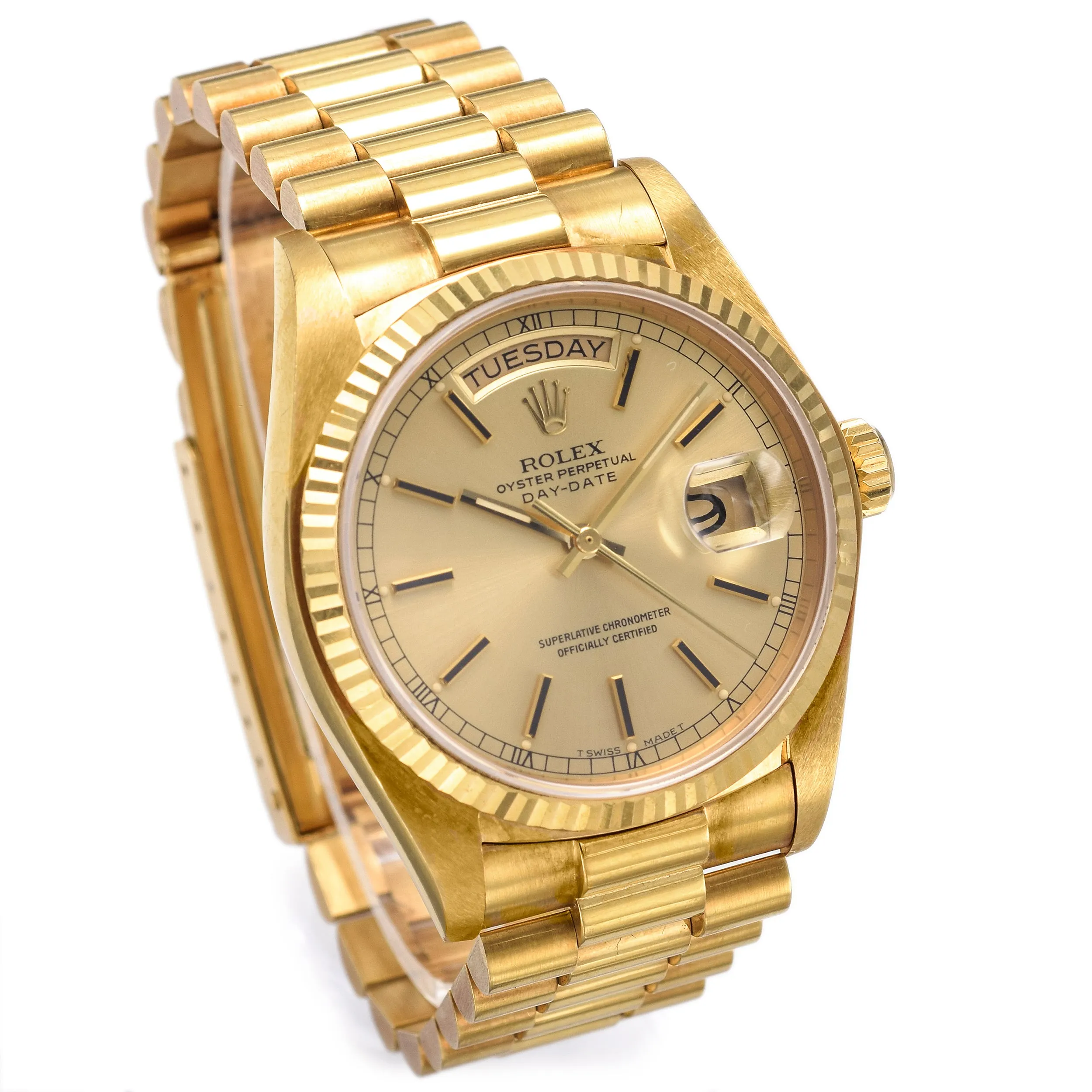 1980 Rolex President Day-Date 18K Gold Men's Automatic Watch   Box Ref. 18038