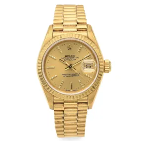 1989 Rolex President 18K Gold Automatic Women's Watch Ref. 69178  Box Paper 2/2