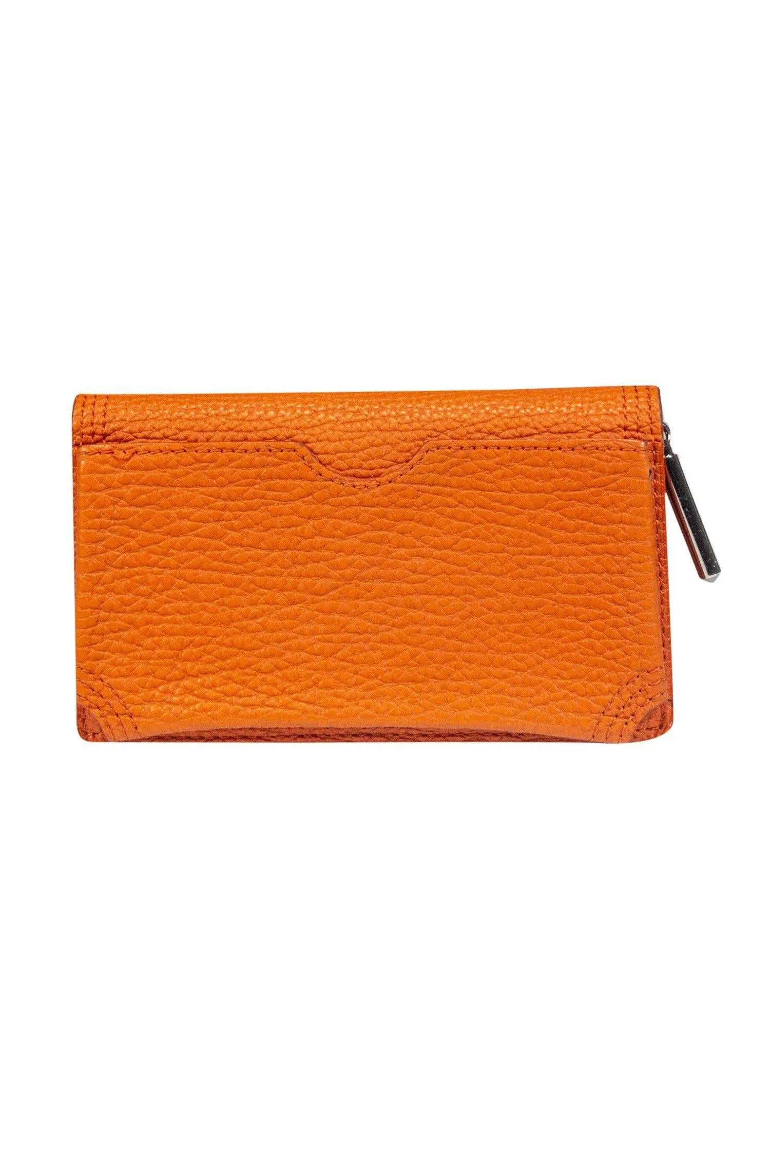 3.1 Phillip Lim - Orange Pebbled Leather Compact Wallet