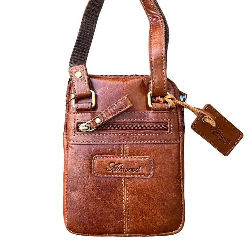 Ashwood Leather Crossbody Bag Honey