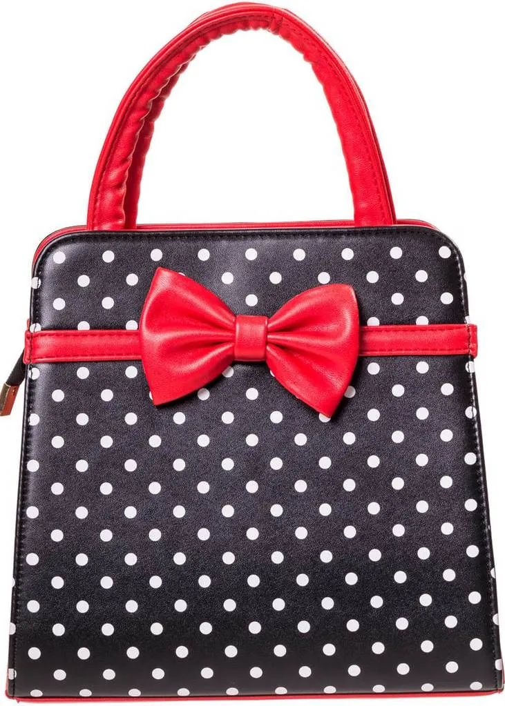 Banned Carla Polkadot Purse Black Color