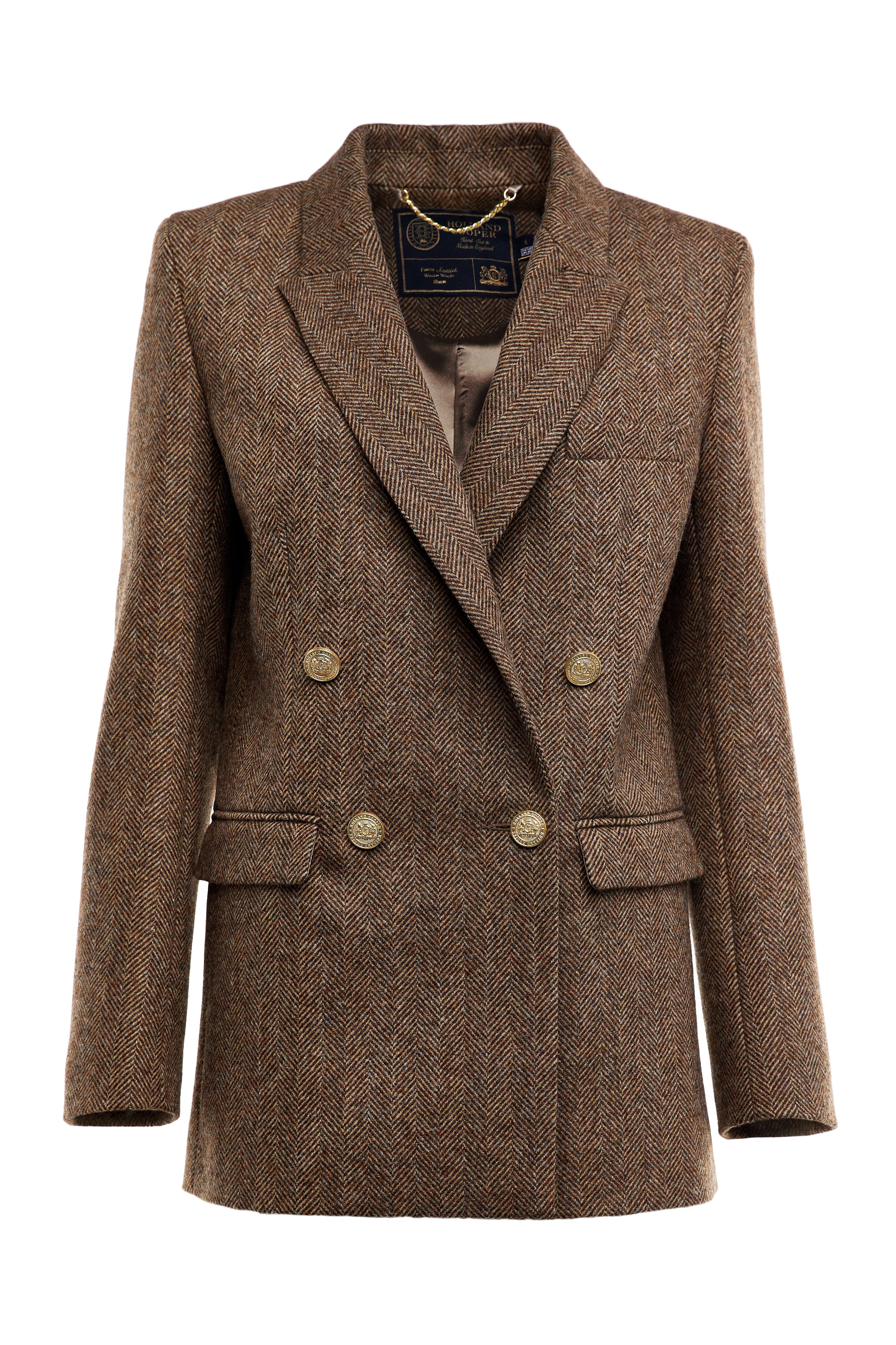 Belgravia Blazer (Large Scale Brown Herringbone)