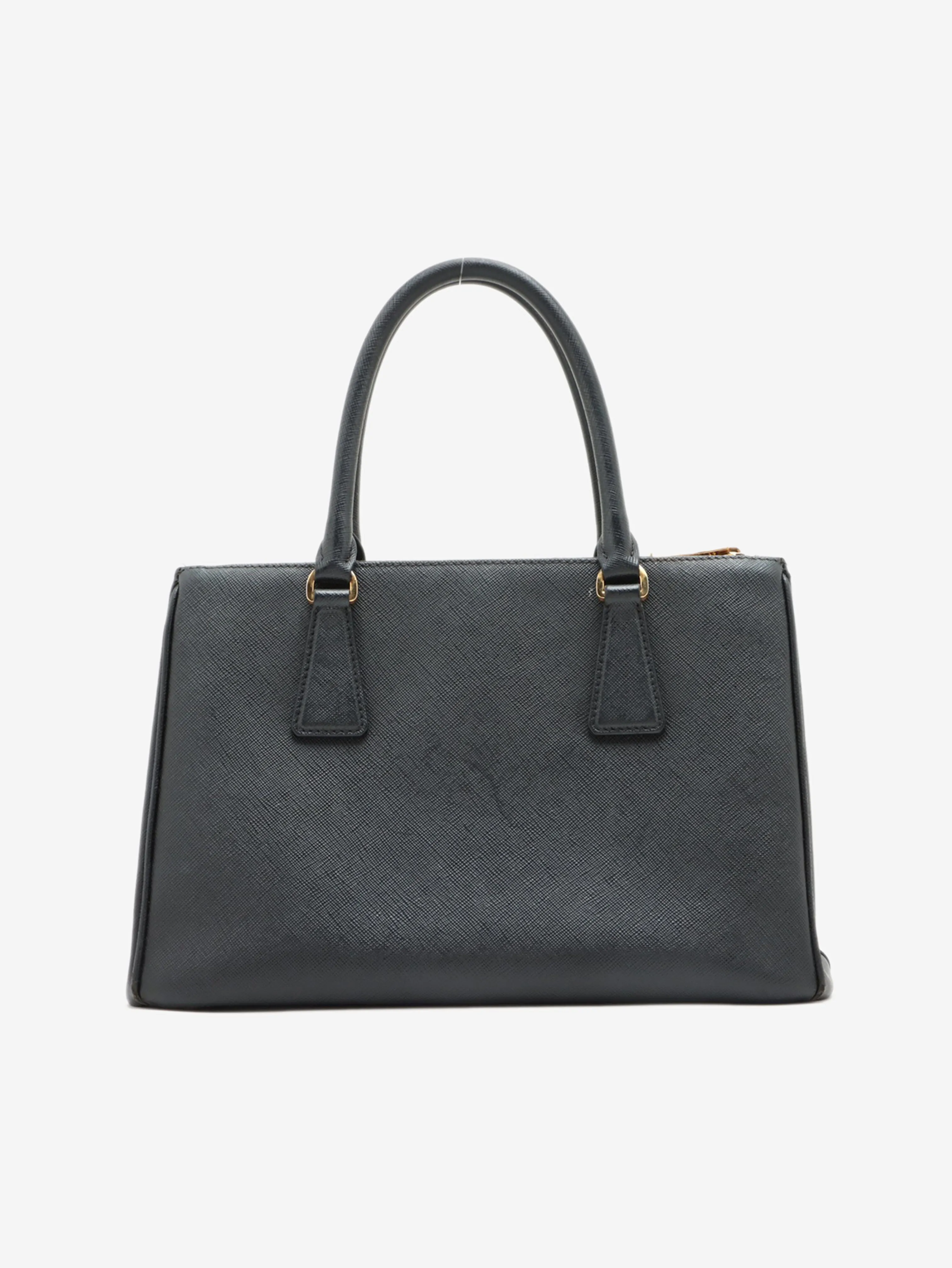 Black small Saffiano leather Galleria two-way top handle bag