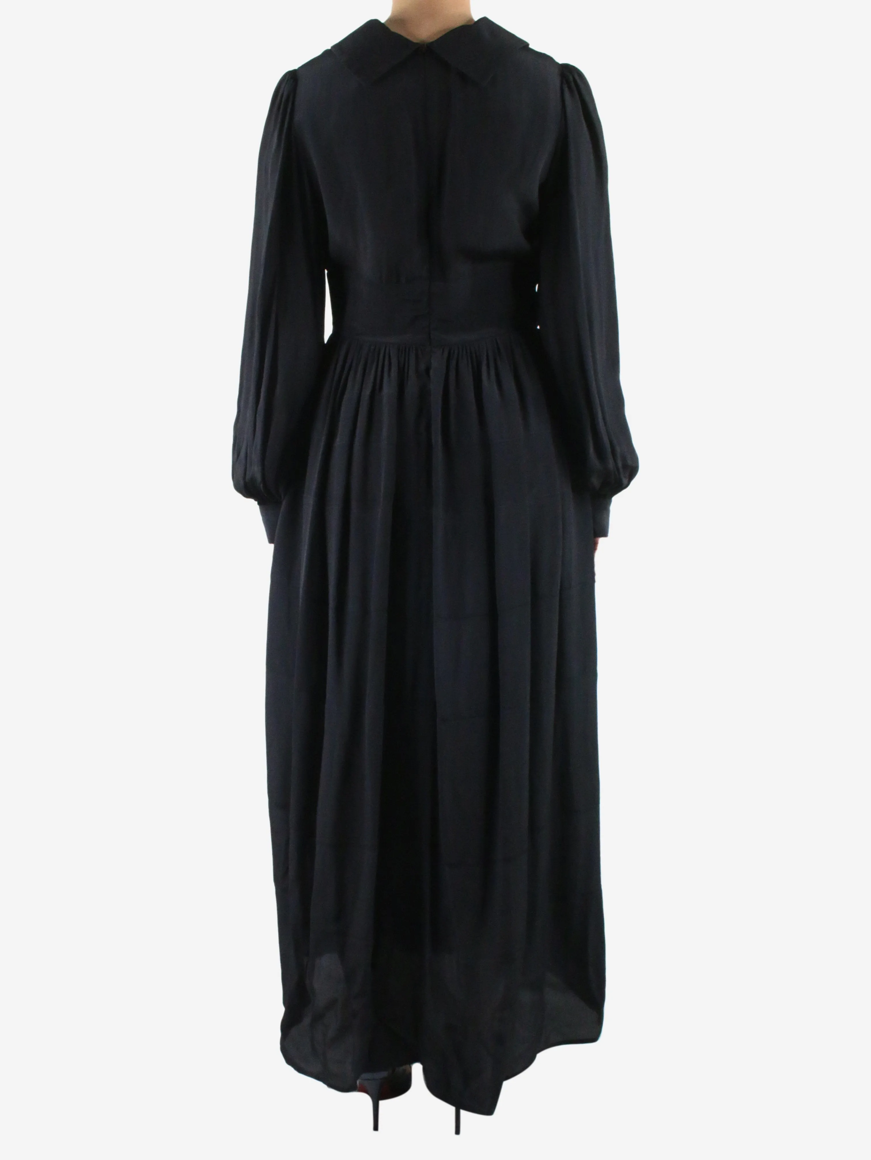 Black V-neckline maxi dress - size S