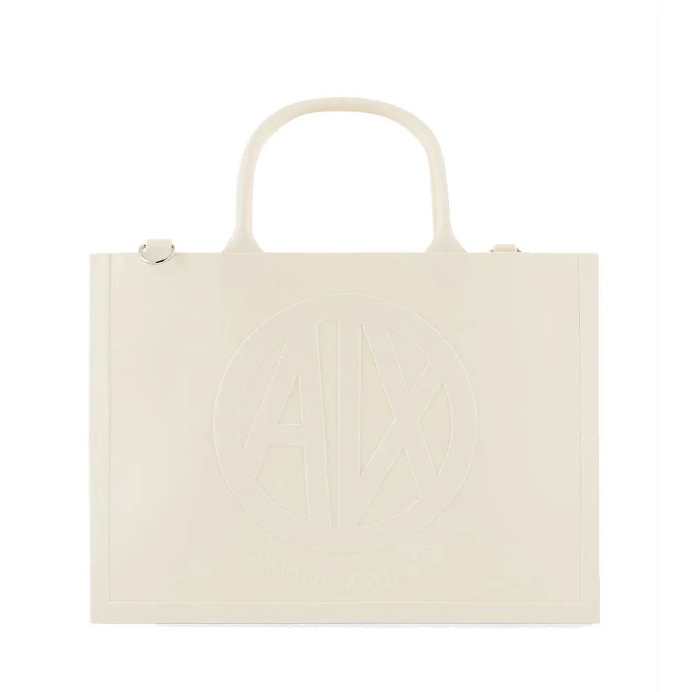 Borsa Donna a Mano con Tracolla ARMANI EXCHANGE Colore Off White