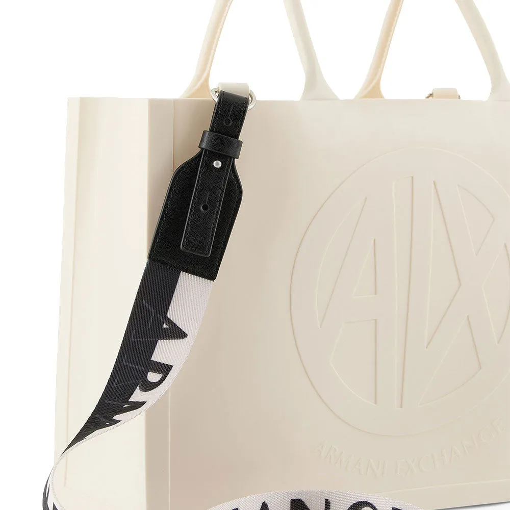 Borsa Donna a Mano con Tracolla ARMANI EXCHANGE Colore Off White