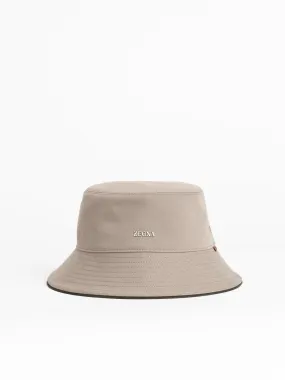 Brown Cotton-Wool Bucket Hat