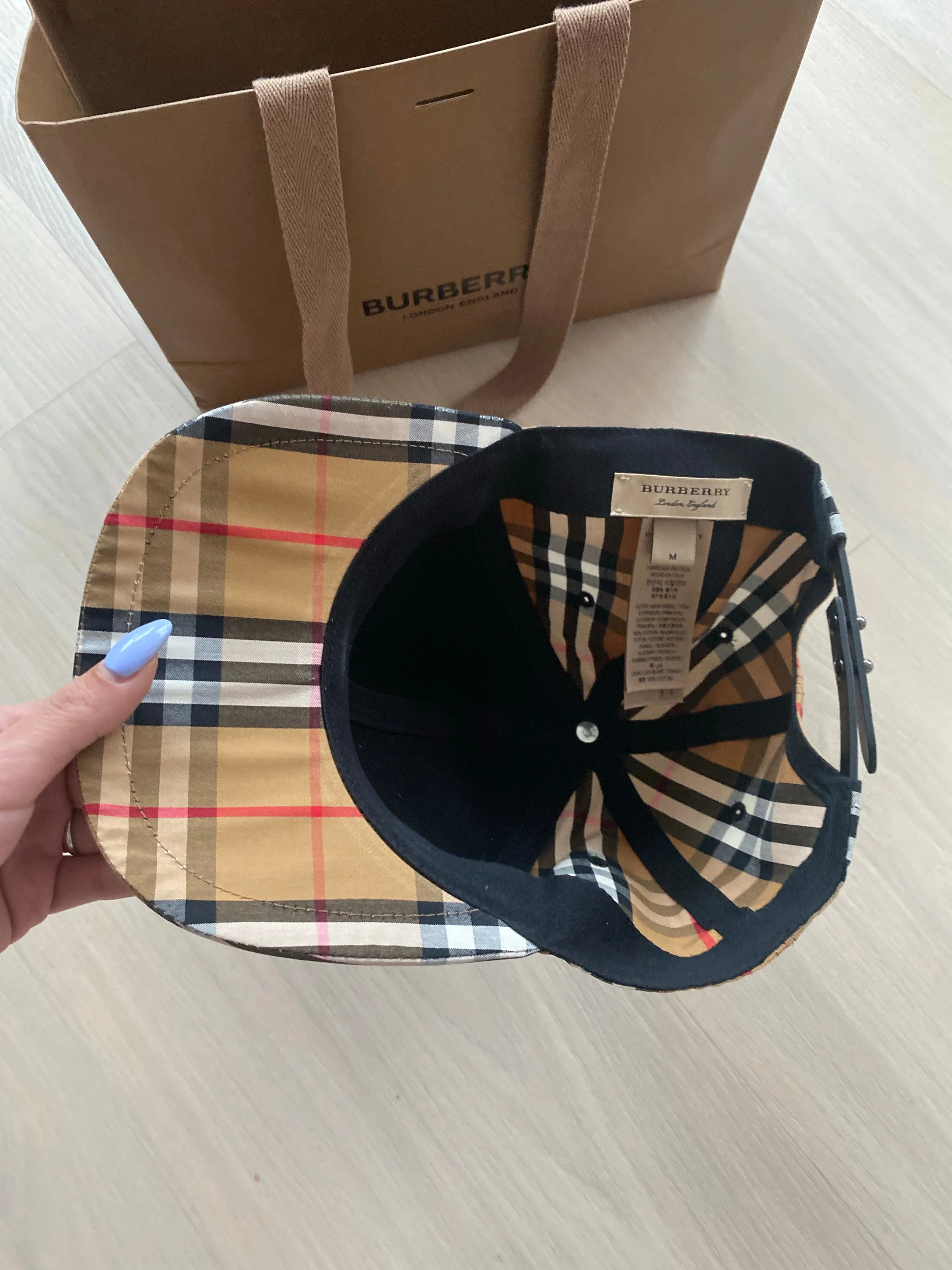 Burberry check hat