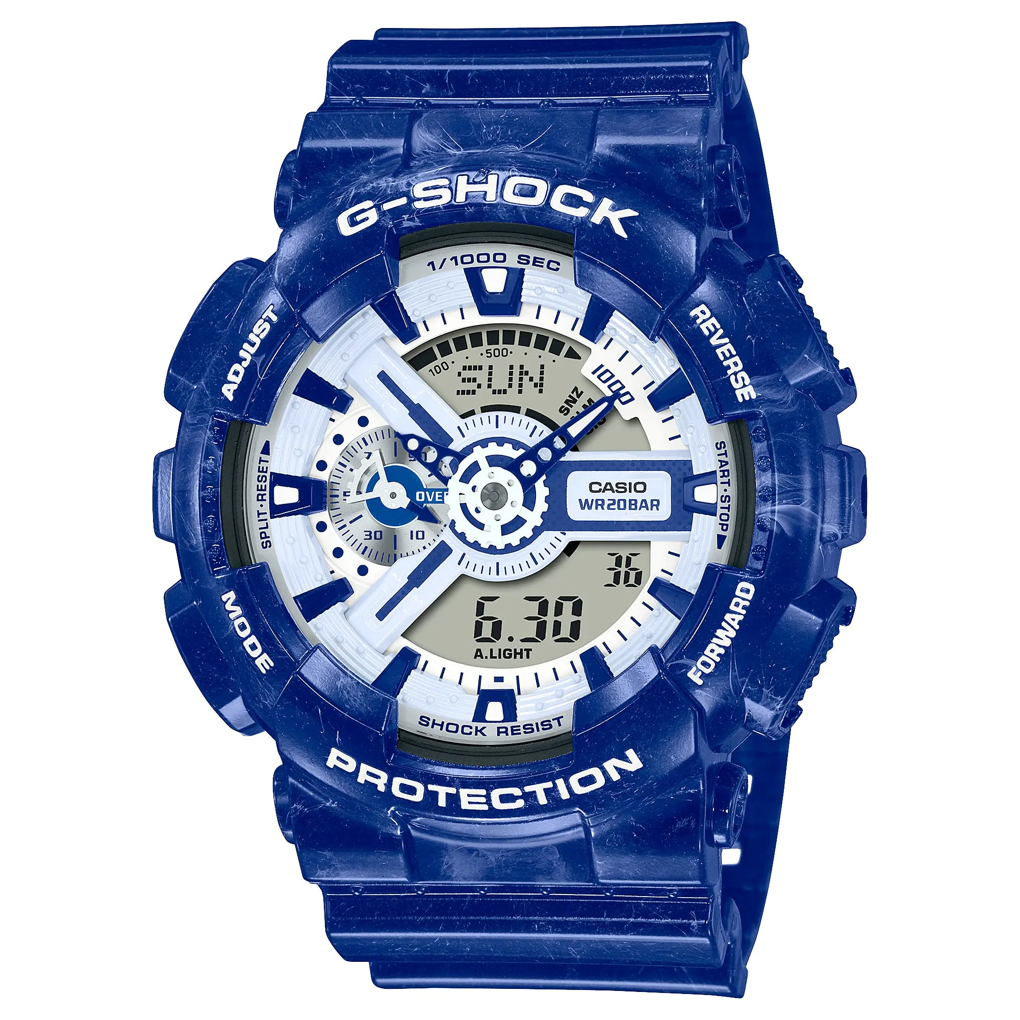 Casio G-Shock GA110BWP-2A Blue Pottery Chinese Dragon Watch