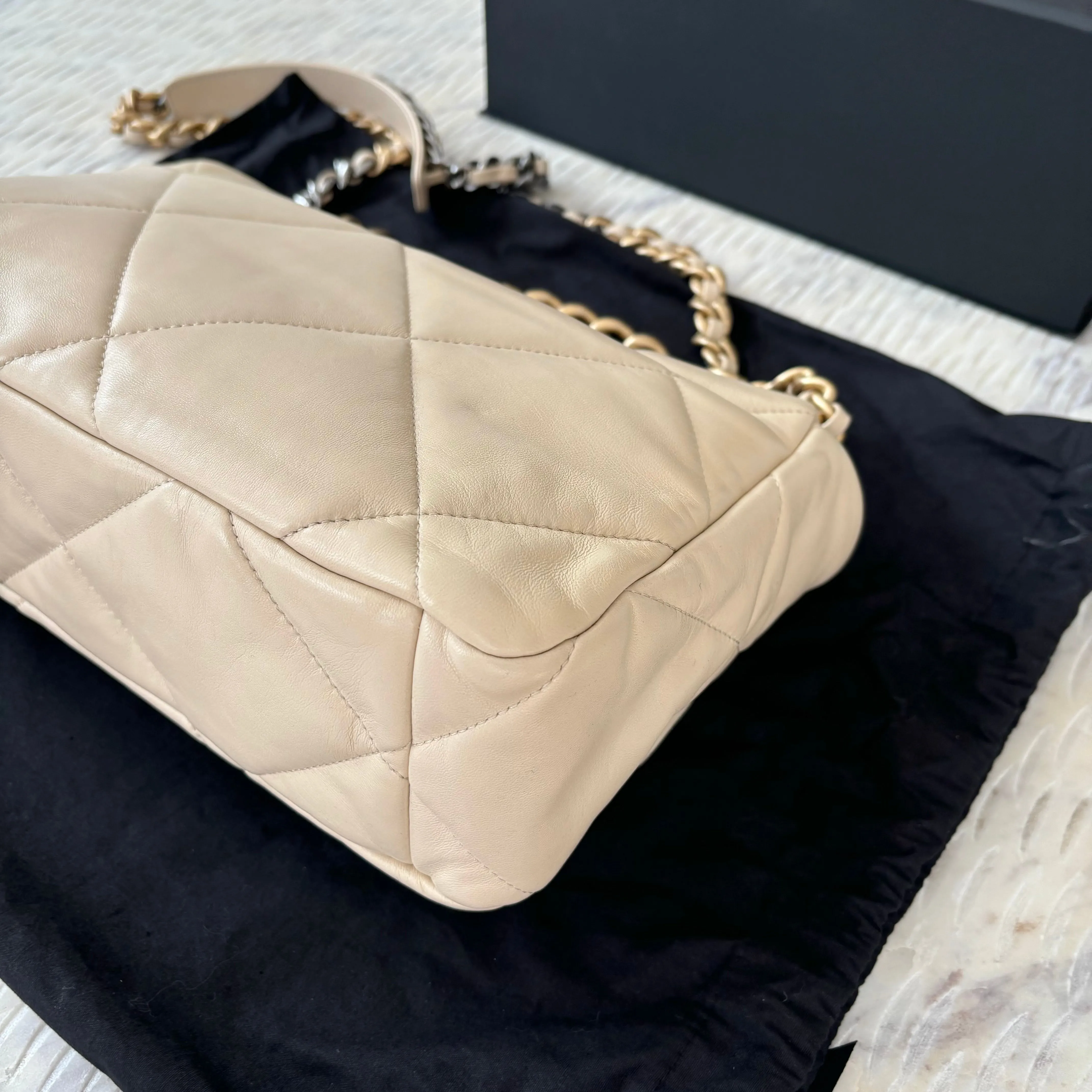 Chanel 19 Large Beige Clair Bag