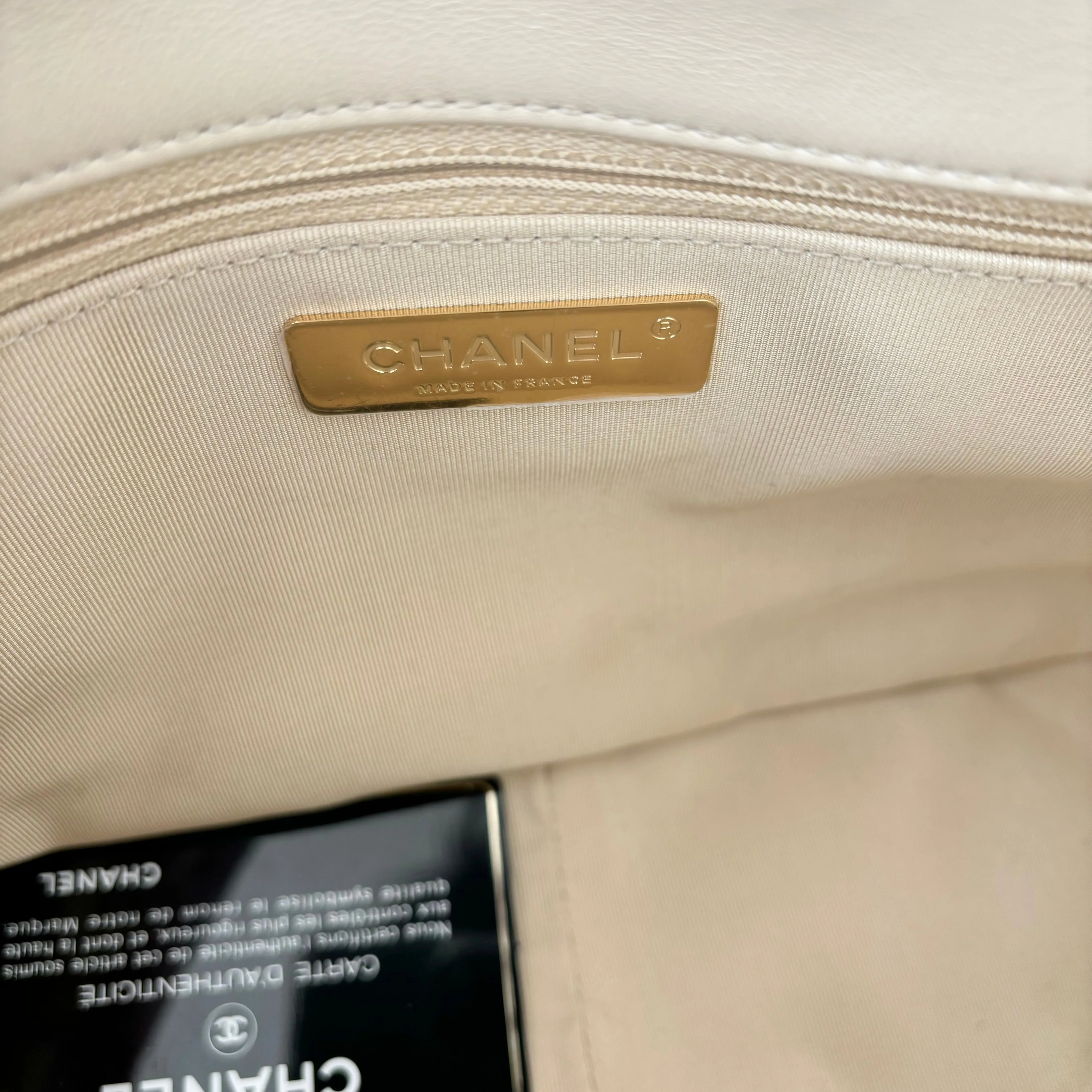 Chanel 19 Large Beige Clair Bag