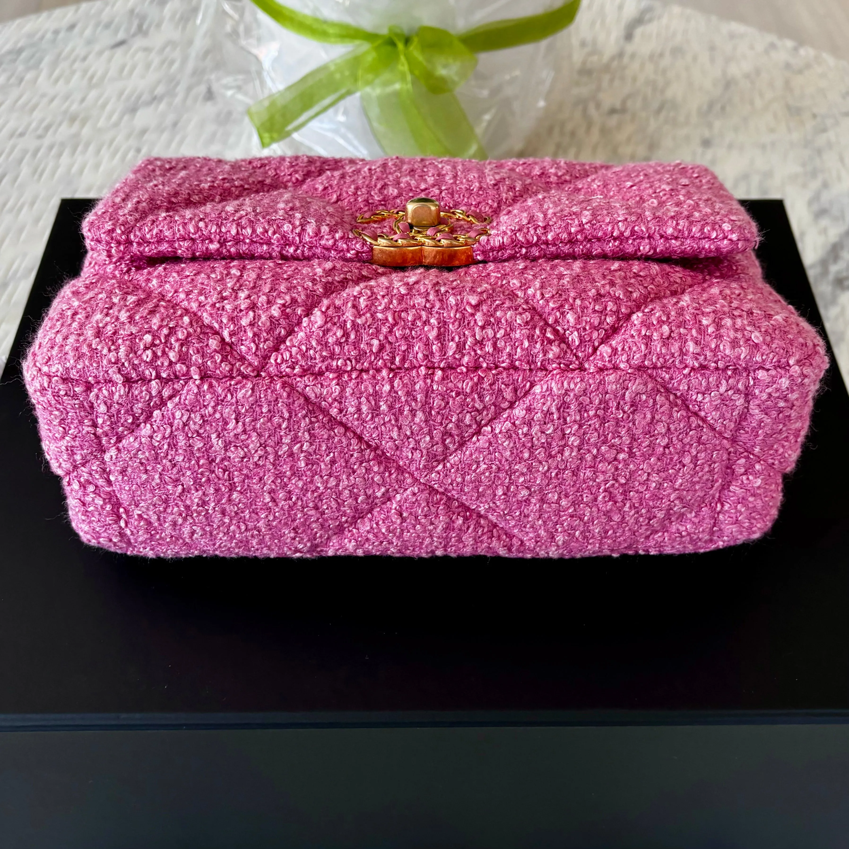 Chanel 19 Small Pink Tweed Bag