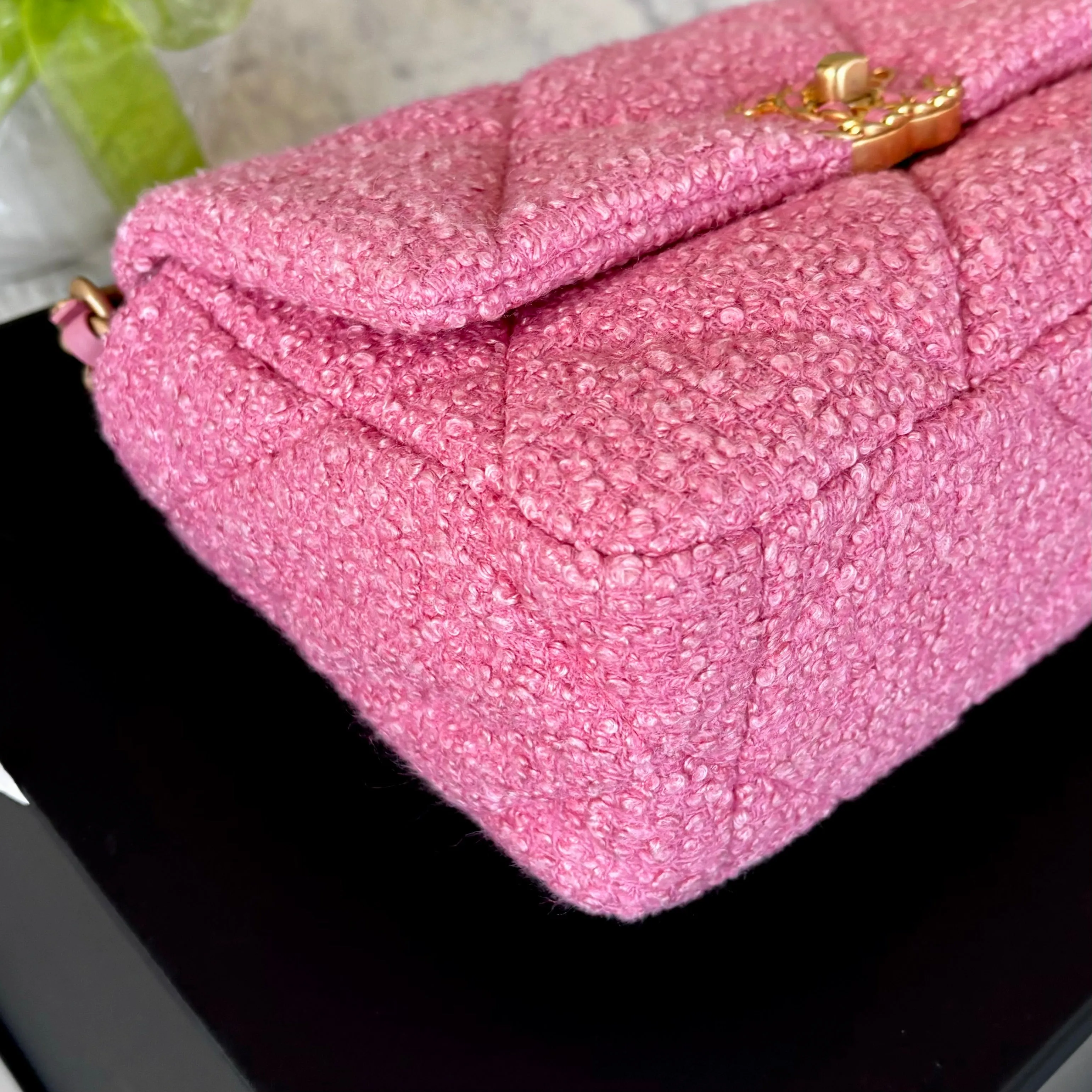 Chanel 19 Small Pink Tweed Bag