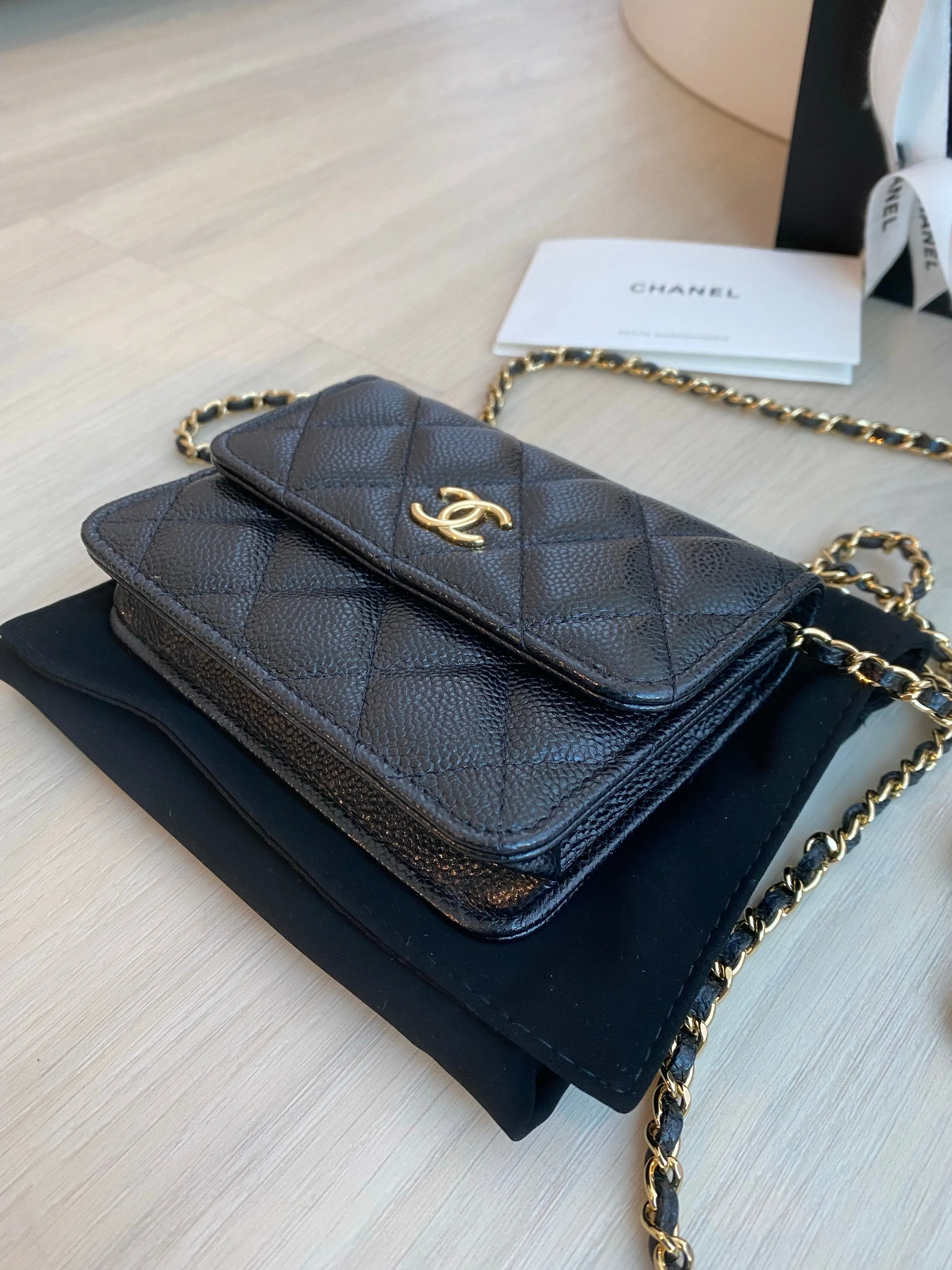 Chanel Coco Card Holder on Chain Bag