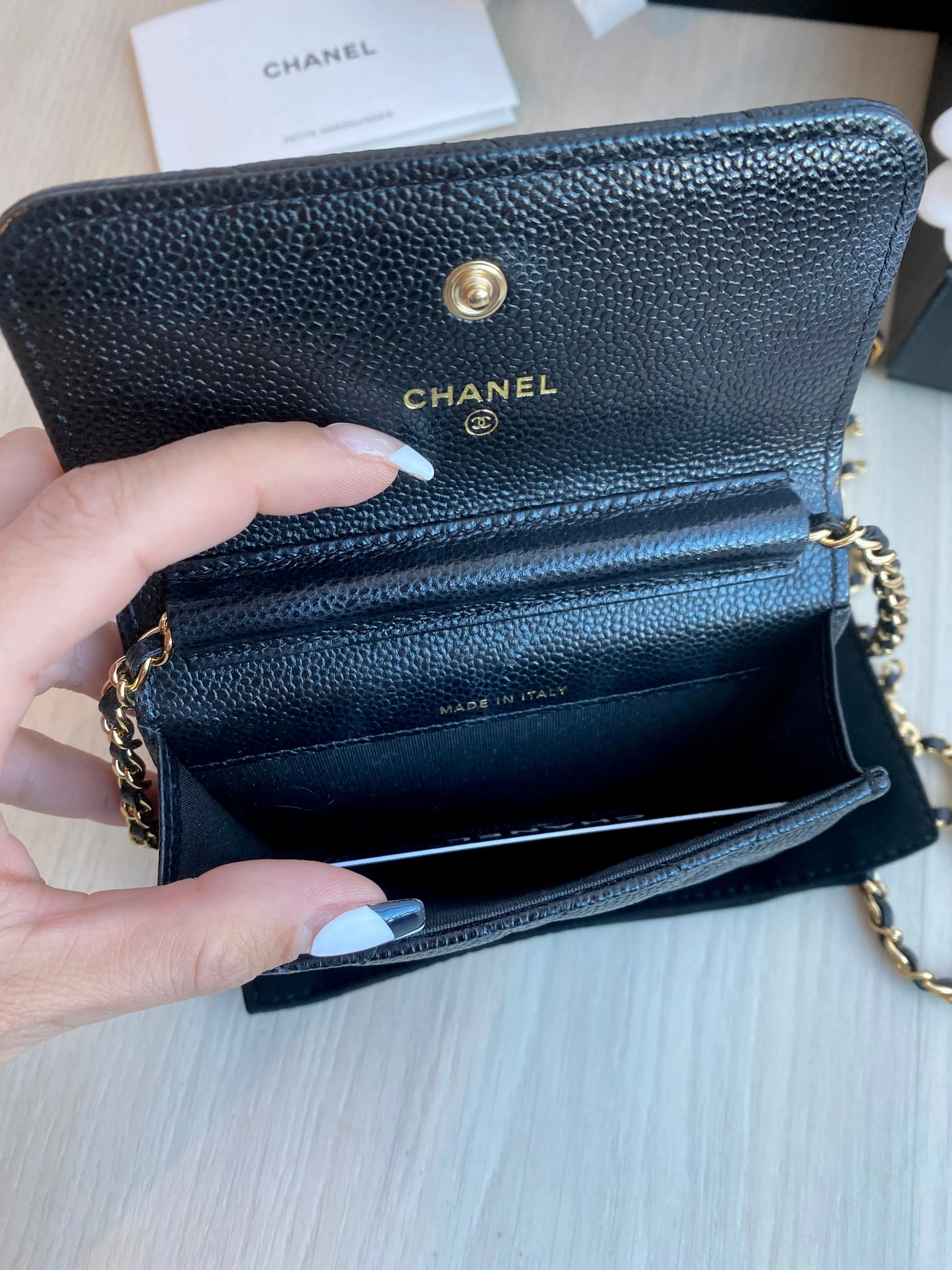 Chanel Coco Card Holder on Chain Bag