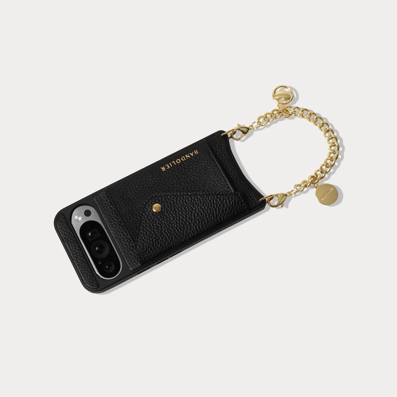 Charm Pixel Wristlet - Black/Gold