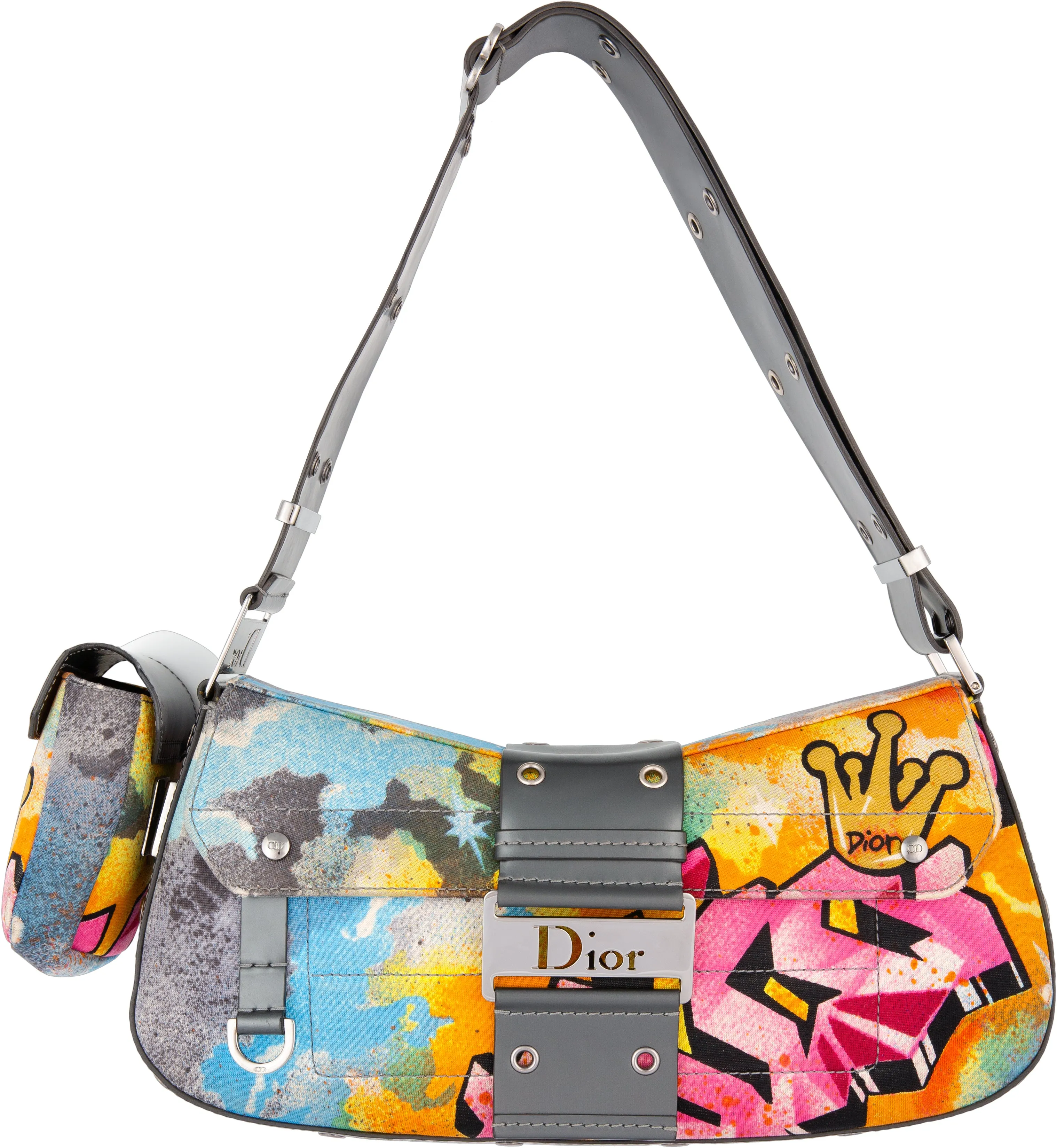 Christian Dior Spring 2004 Kaos Graffiti Columbus Pouch Bag