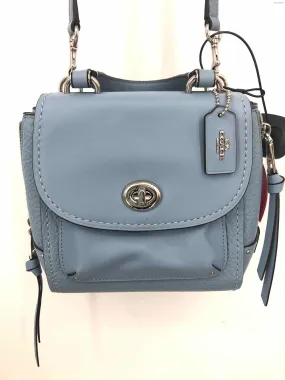 COACH Lt Blue Silvertone Leather Has tag! Crossbody Purse