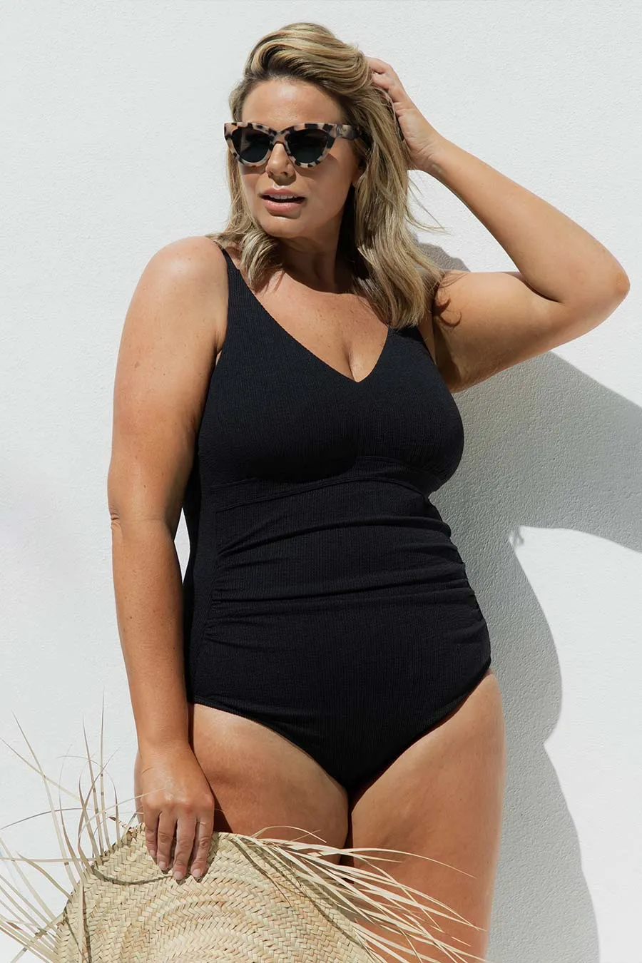 Coolum Core Support One Piece Swim - Black Texture