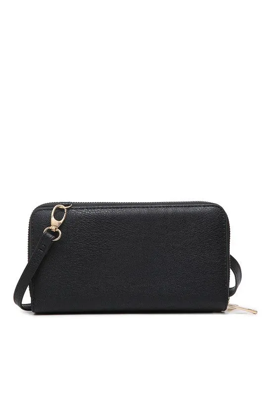 Double Zip Crossbody Wallet