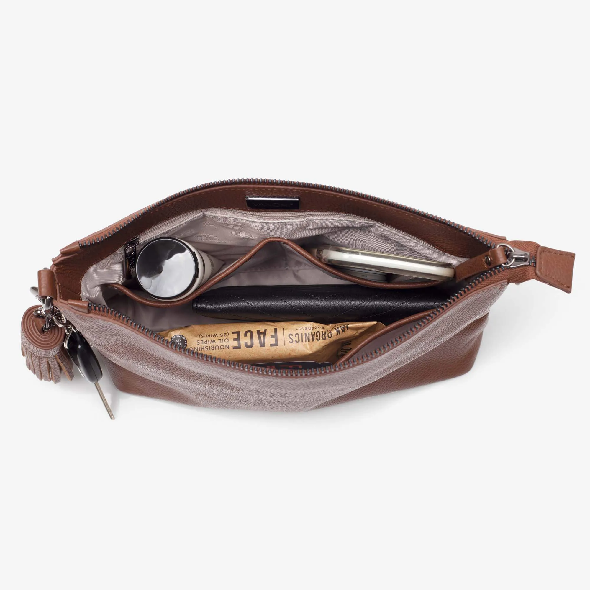 Everyday Leather Crossbody Bag - Tan