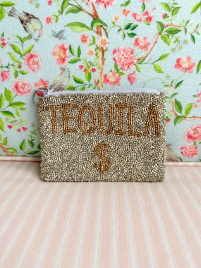 Glamfox - Gold Tequila Money Beaded Coin Purse