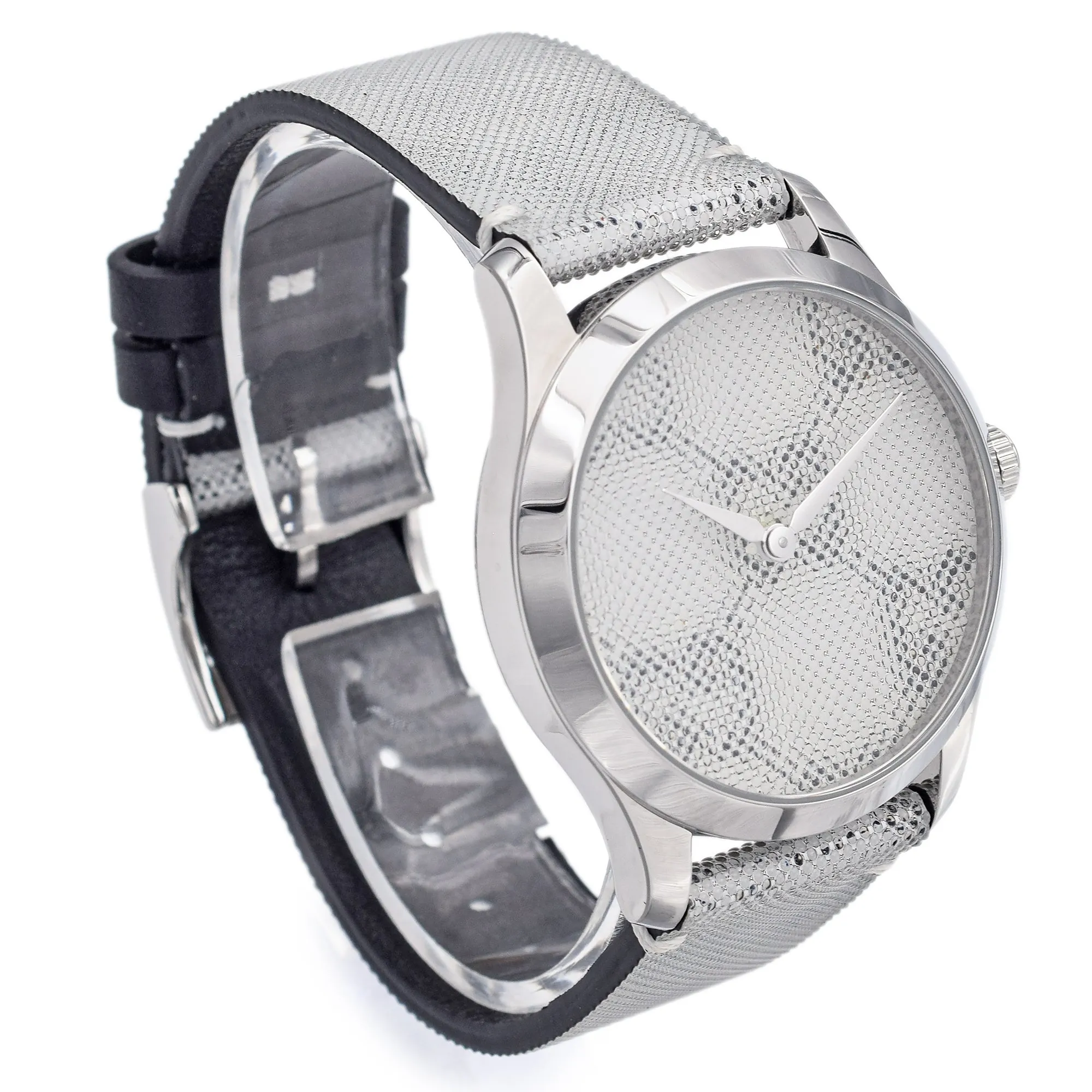 Gucci G-Timeless 126.4 GG Motif Hologram Dial Quartz Unisex Watch   Case