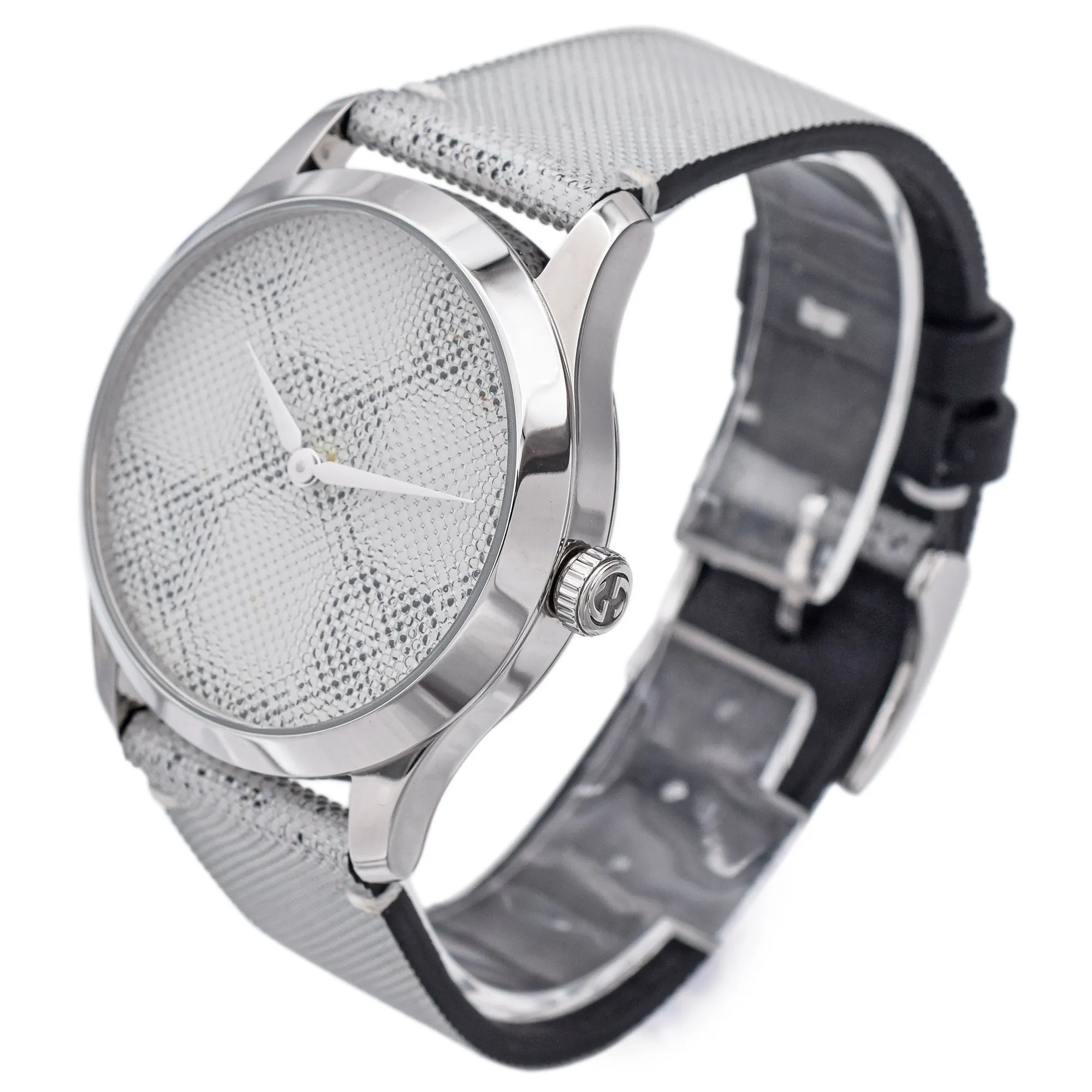 Gucci G-Timeless 126.4 GG Motif Hologram Dial Quartz Unisex Watch   Case