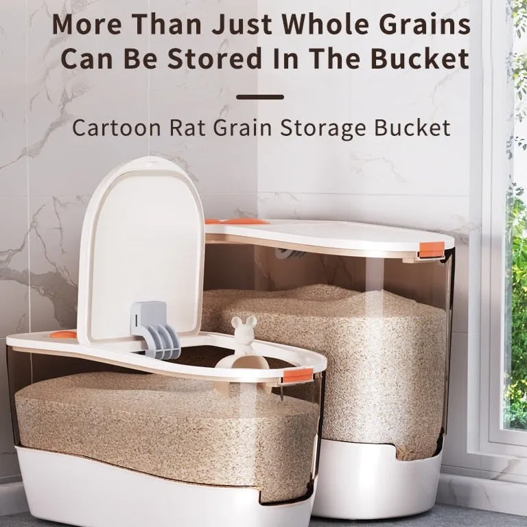 Insect & Moisture Proof Rice Storage Box With Scoop