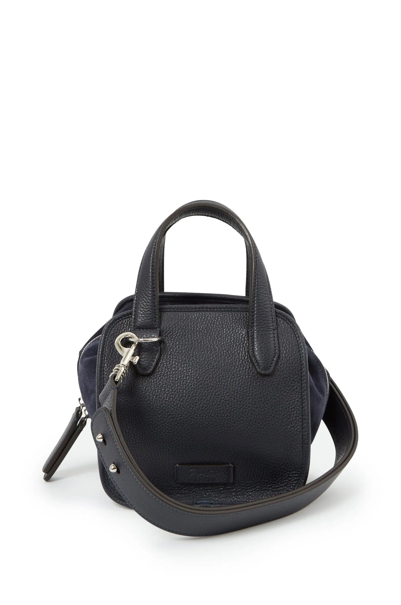 LA SOPHIA BAG IN ITALIAN SUEDE AND LEATHER IN DARK NAVY