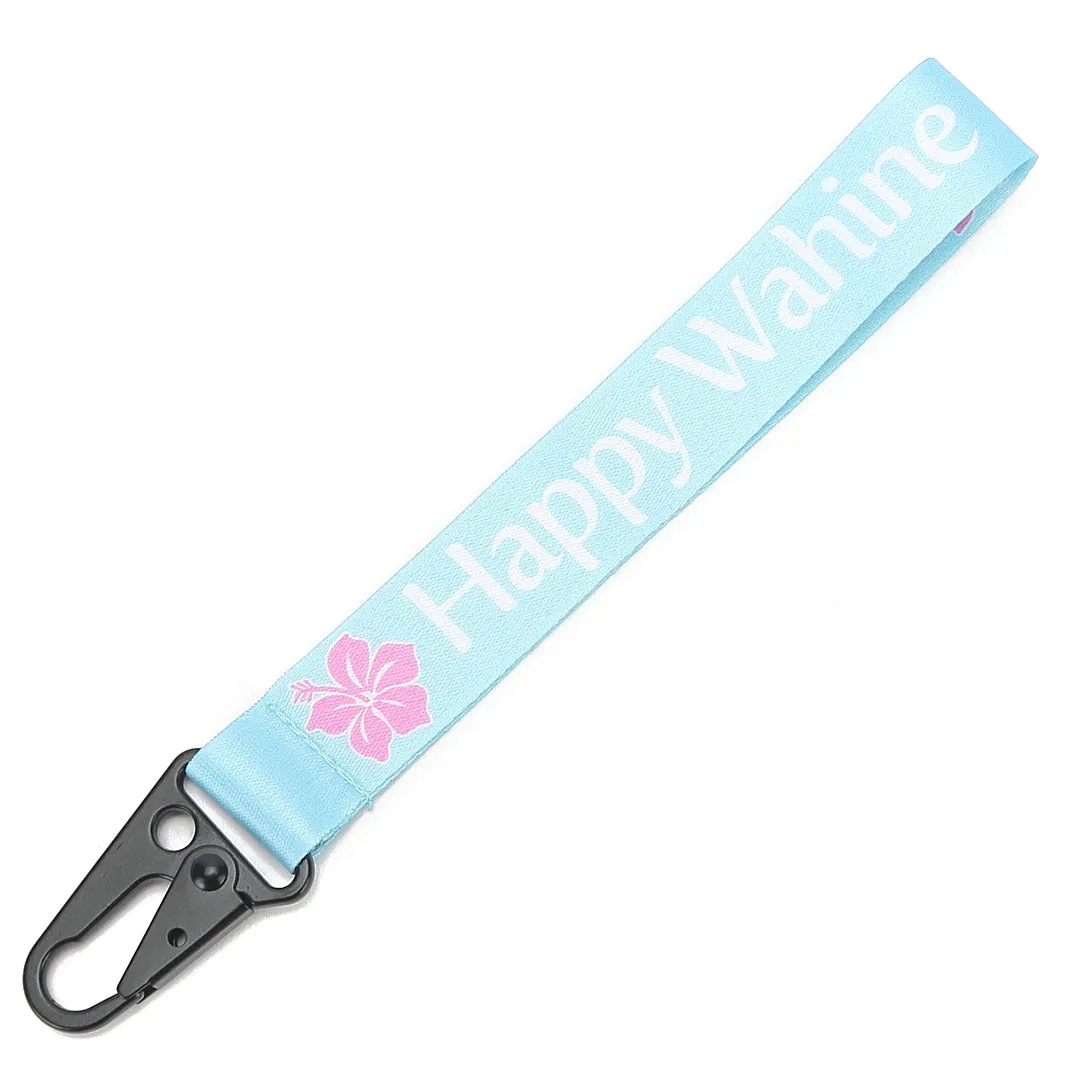 Lanyard Short Happy Wahine Blue