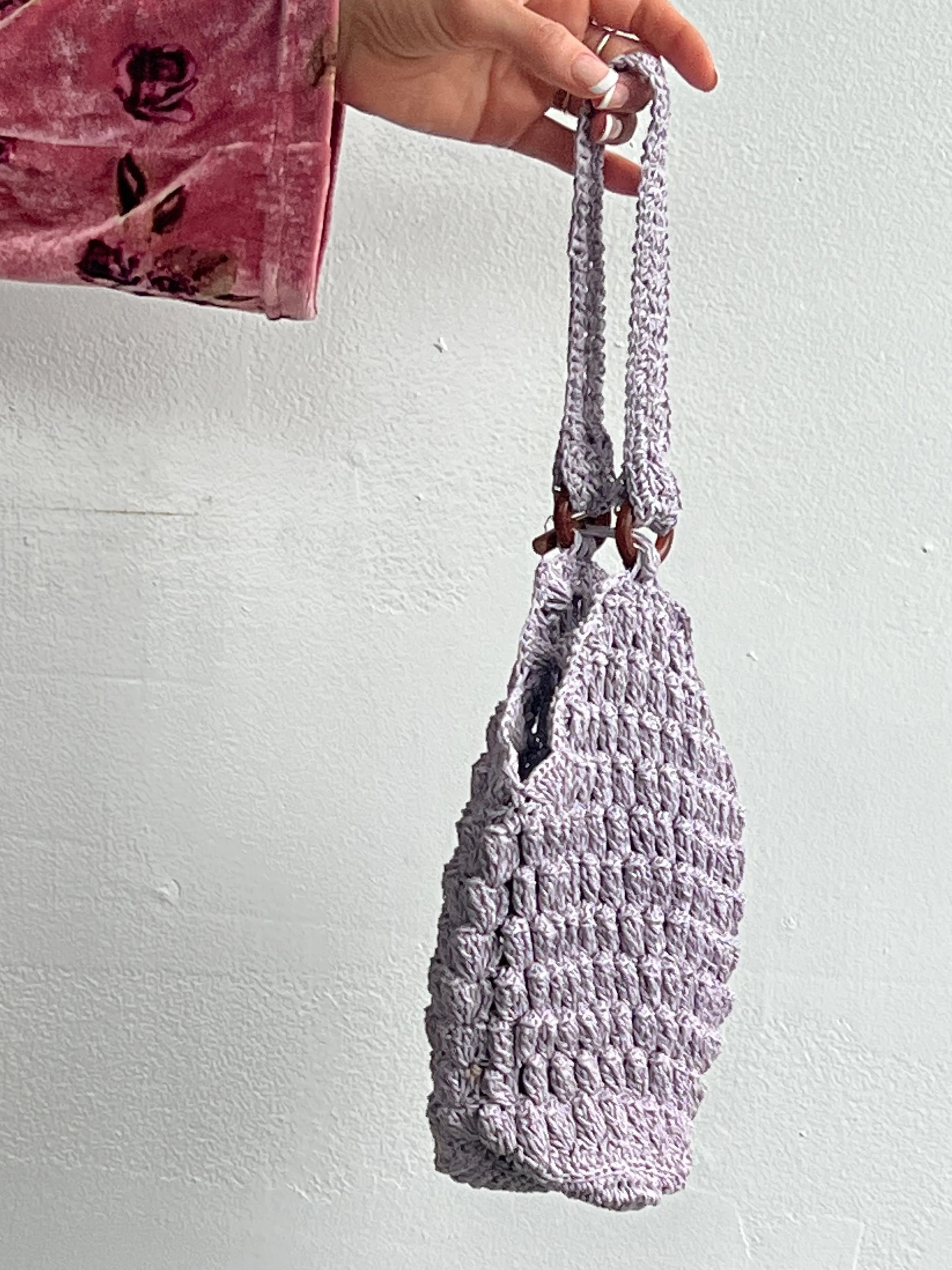 Lilac Crocheted Purse