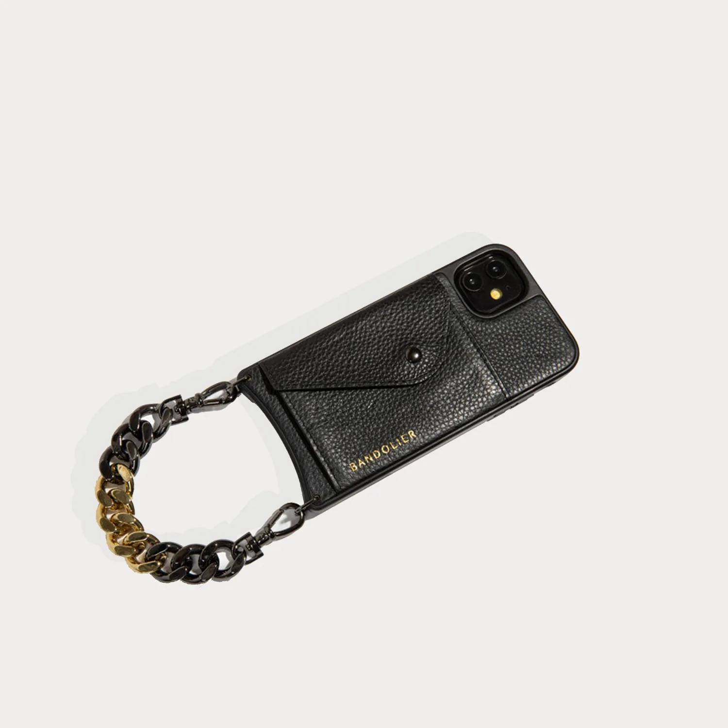 Lola Pewter Bandolet Strap - Black/Gold