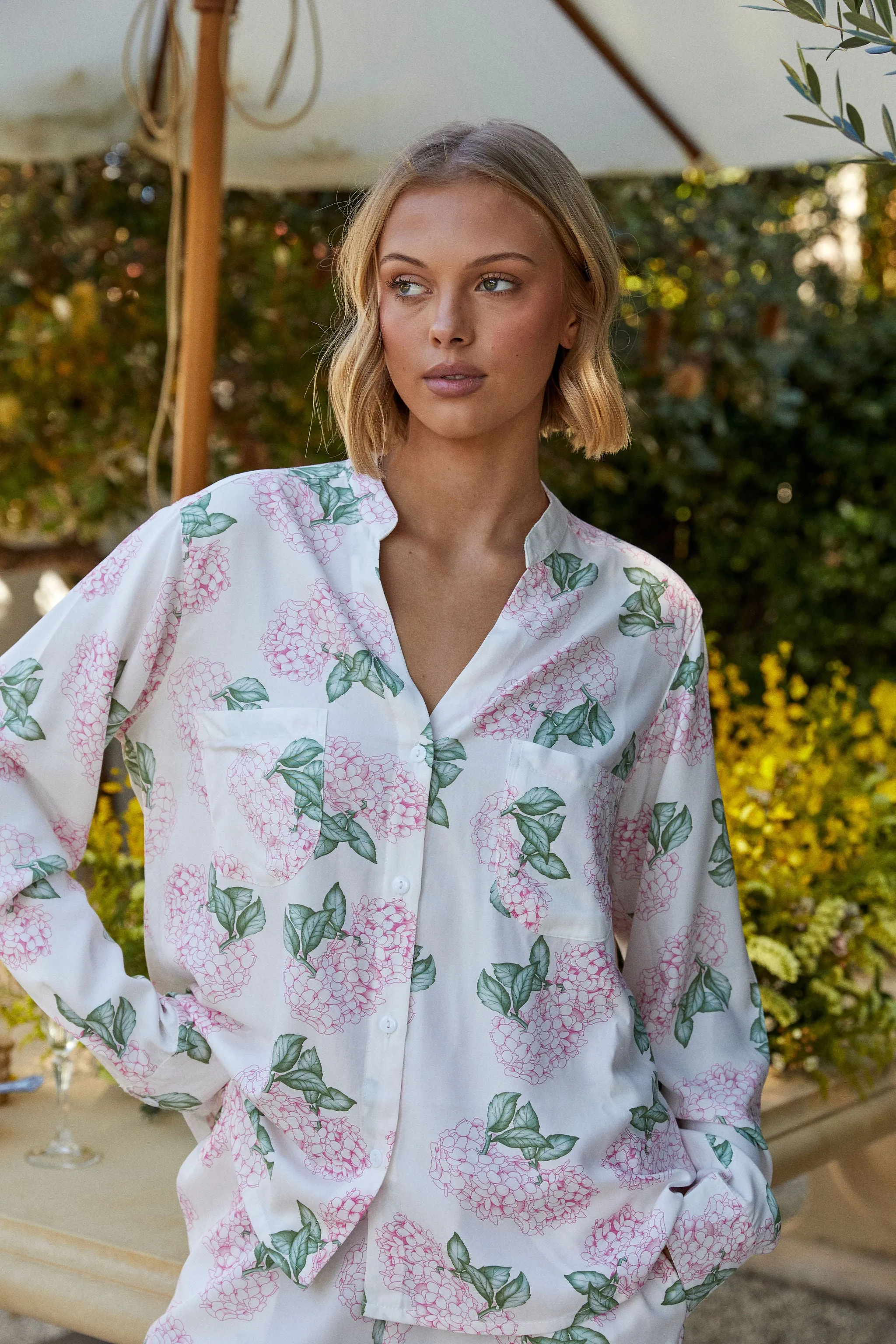 Maggie Pyjama Set - Long - Hydrangea Pink