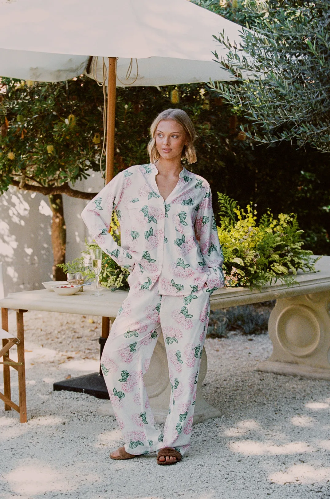 Maggie Pyjama Set - Long - Hydrangea Pink