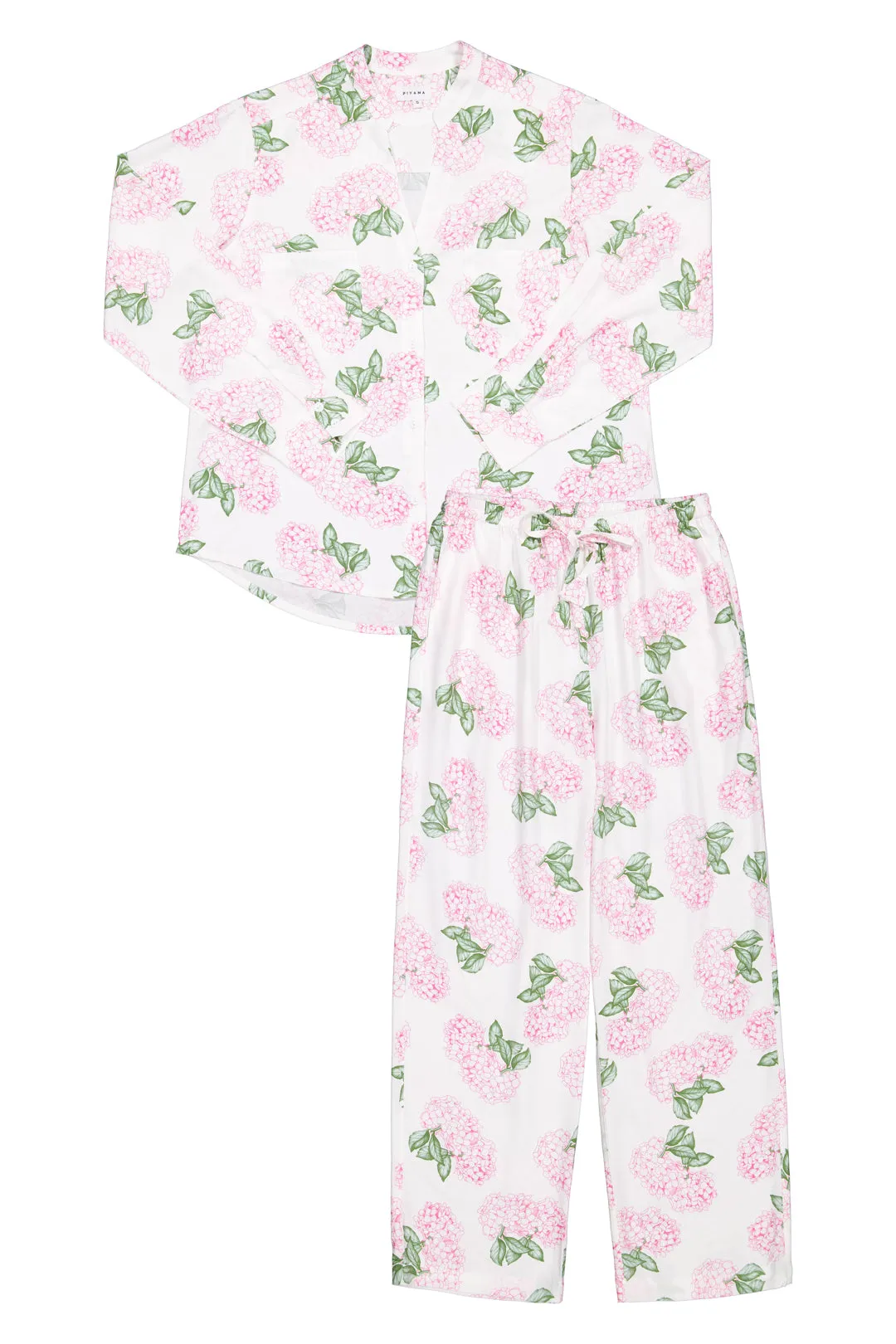 Maggie Pyjama Set - Long - Hydrangea Pink