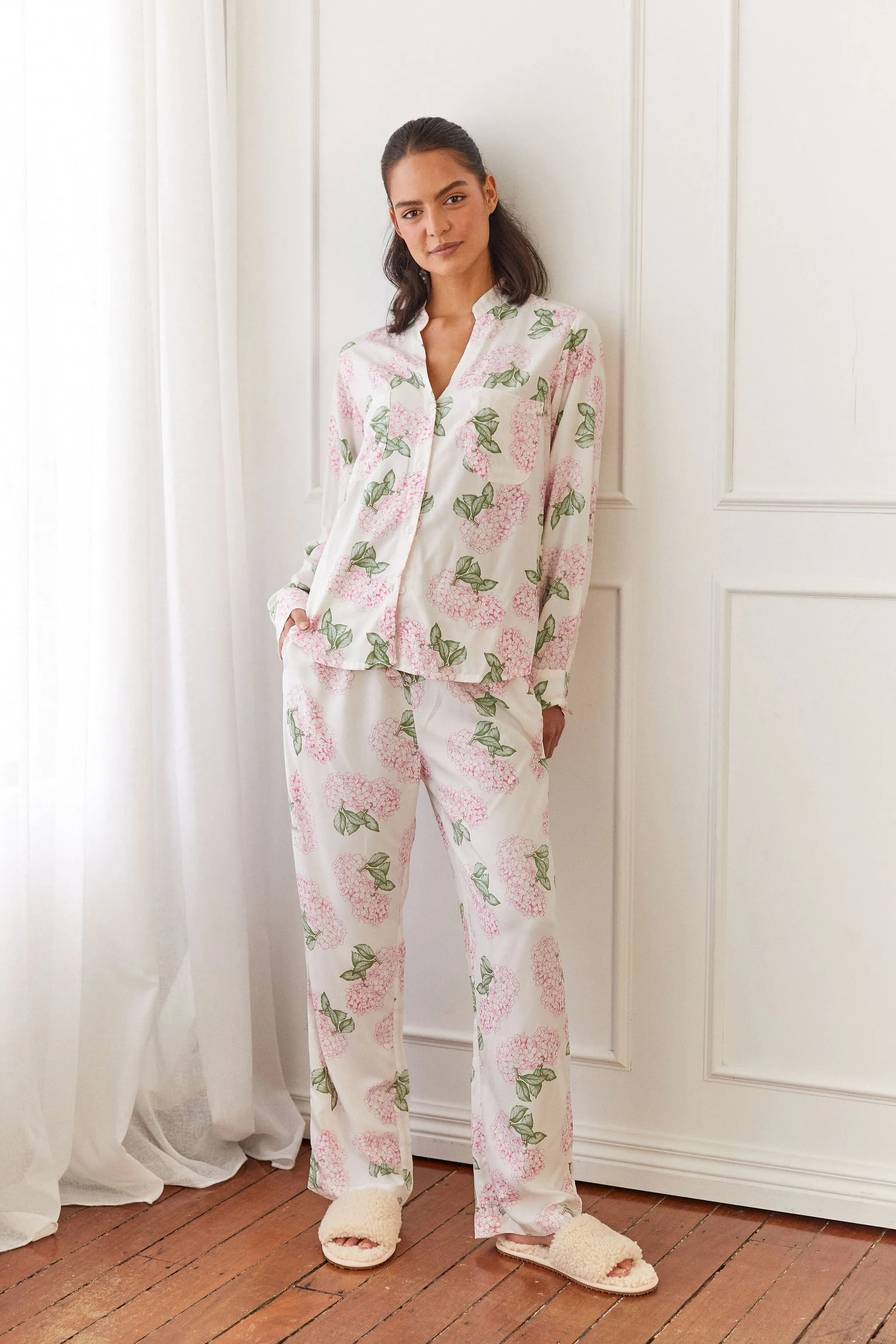 Maggie Pyjama Set - Long - Hydrangea Pink