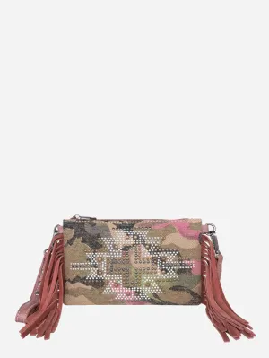 Montana West Aztec Camo Canvas Crossbody Wristlet