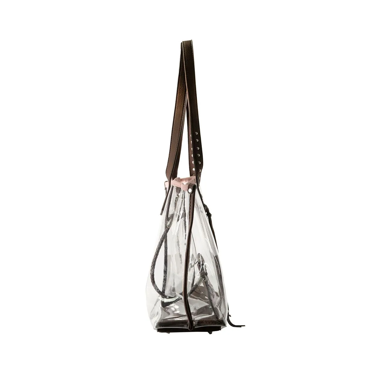 Montana West Aztec PVC Embossed Clear Tote Bag