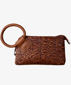 Montana West Floral Tooled Wristlet