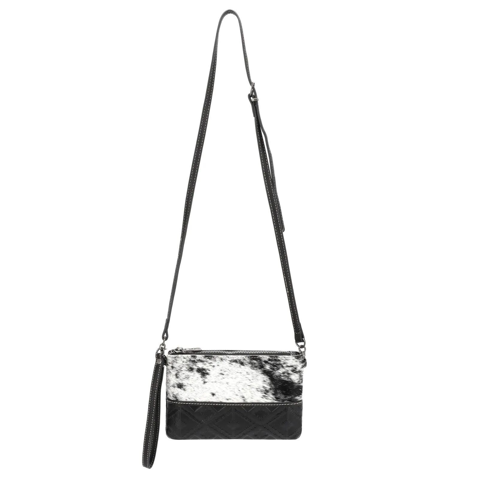 Montana West Hair-On Cowhide Aztec Crossbody Clutch