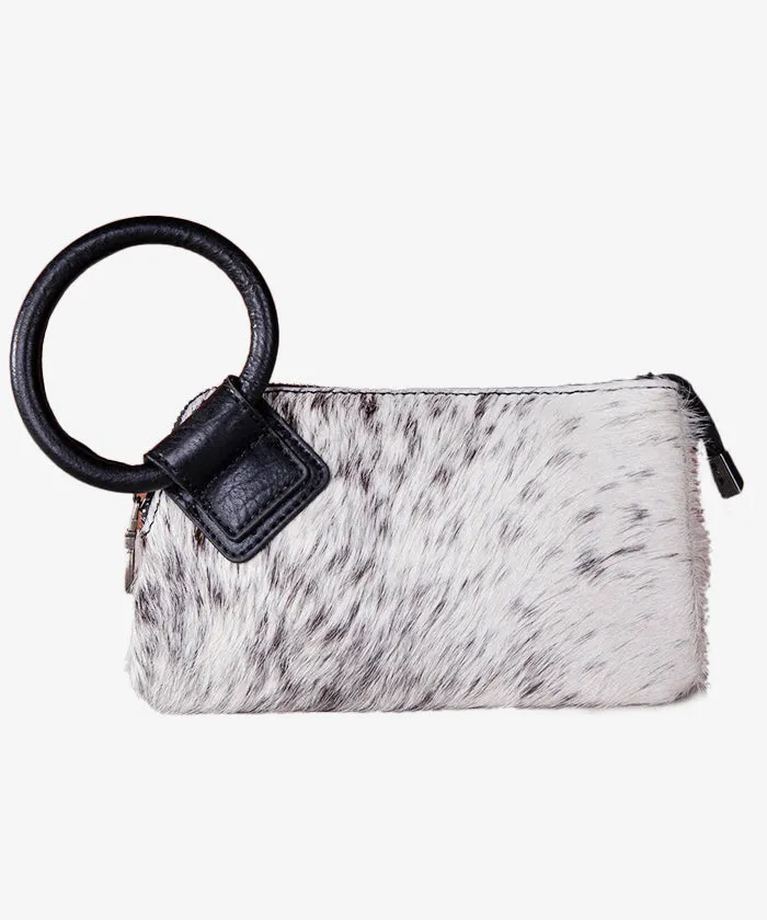 Montana West Hair-On Cowhide Wristlet