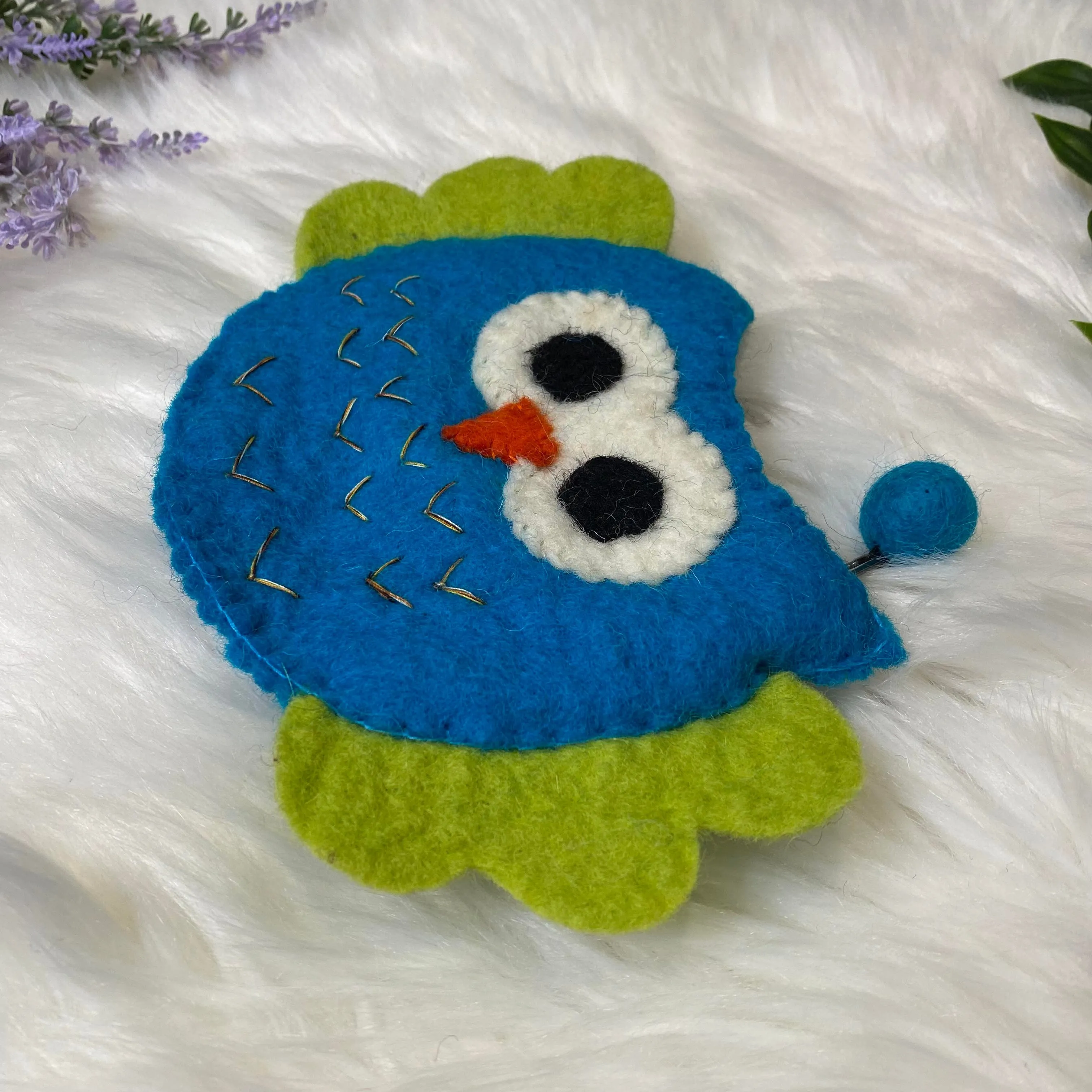 Owl Felted Coin Purse