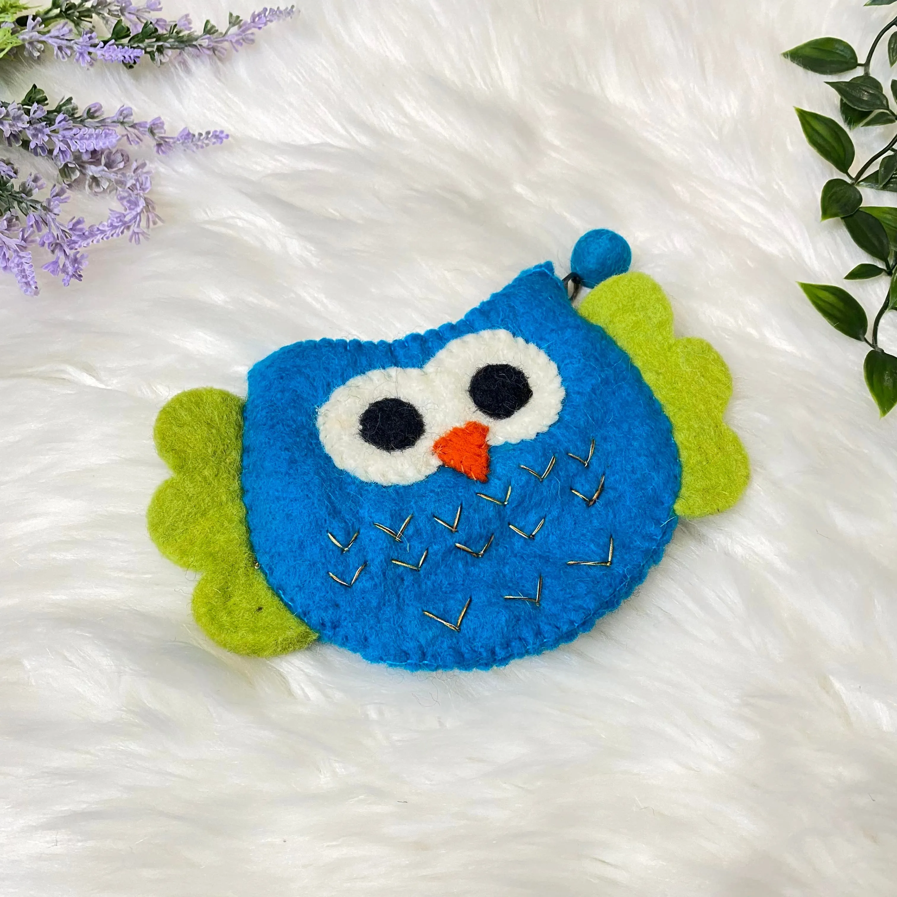 Owl Felted Coin Purse