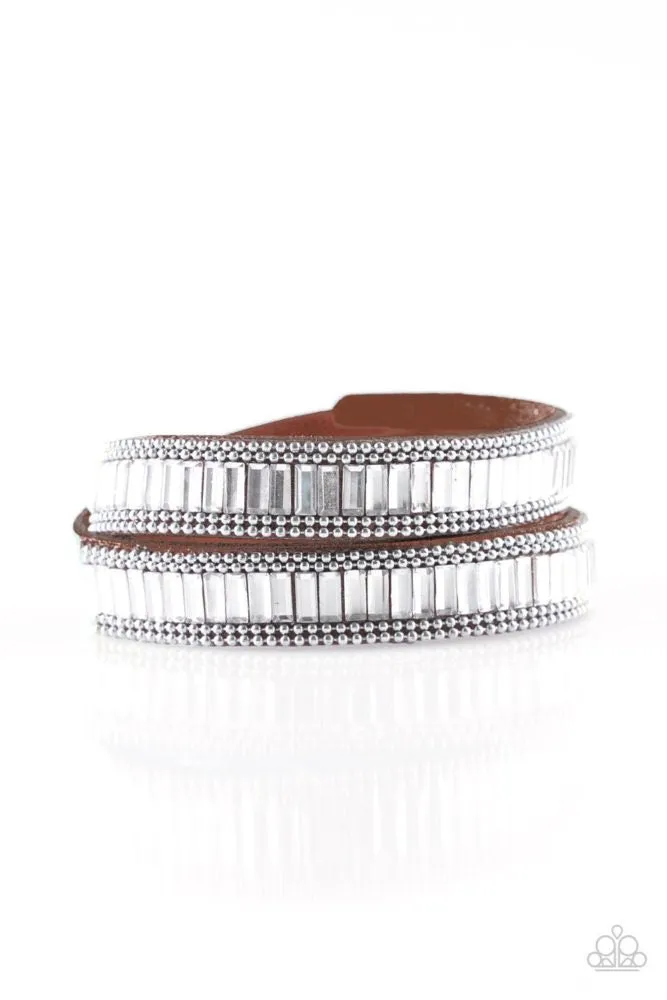 Paparazzi Accessories  - True GLITZ #B59 Case 1 - Brown Bracelet