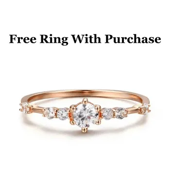 Peach Sapphire Round Solitaire Ring