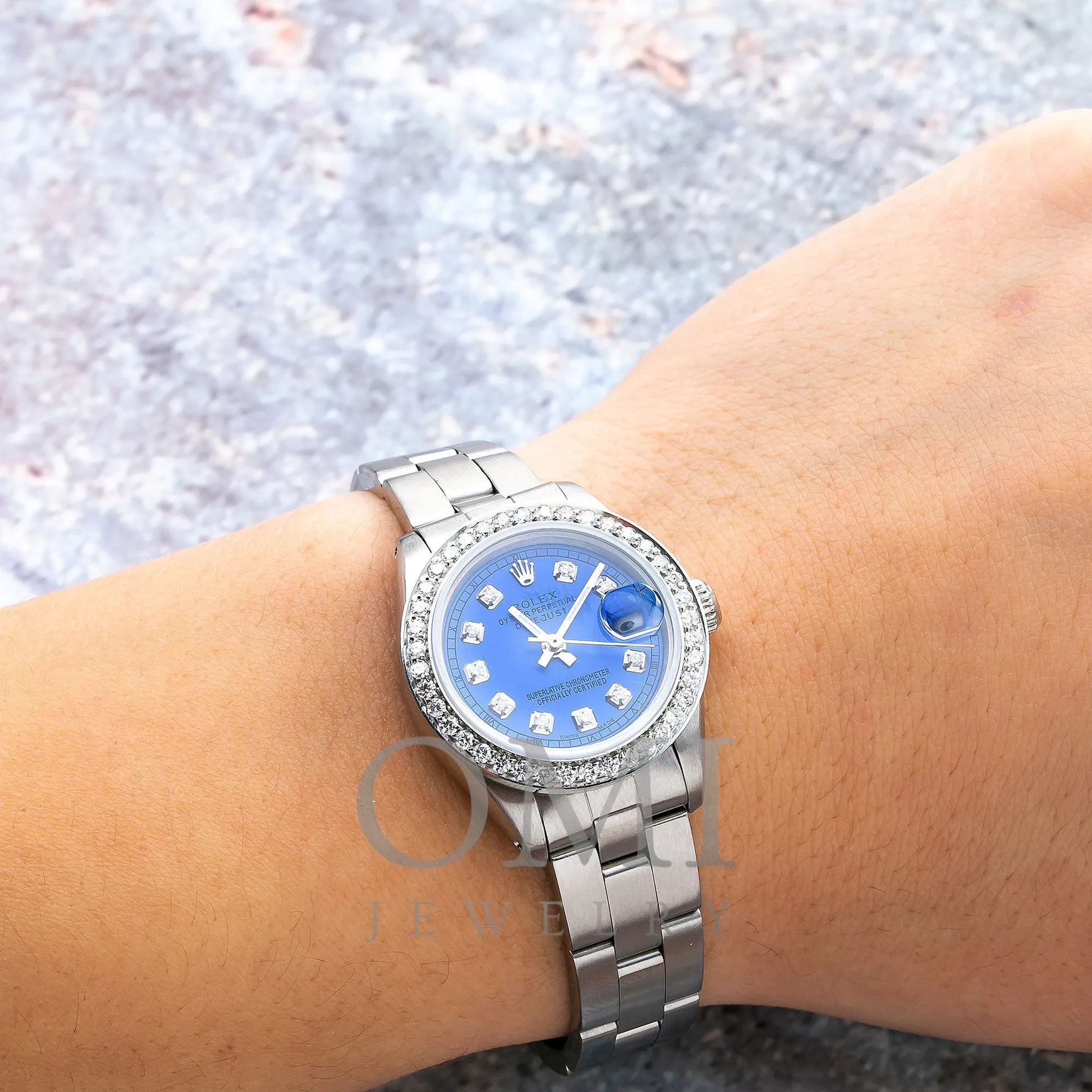 PPL AD - Rolex Lady-Datejust 6917 26MM Blue Diamond Dial With Diamond Bezel