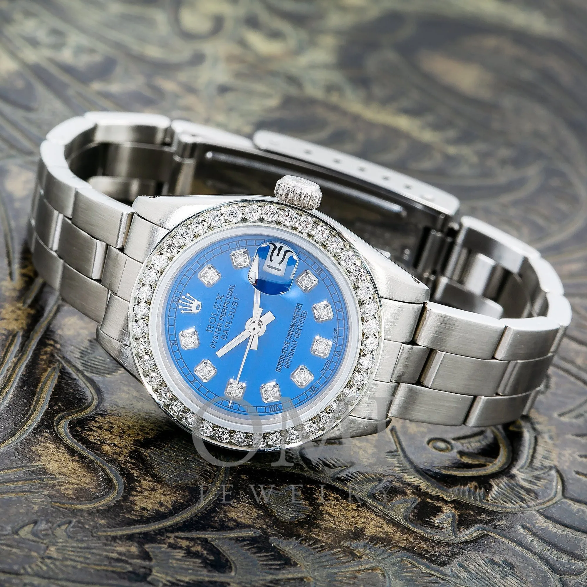 PPL AD - Rolex Lady-Datejust 6917 26MM Blue Diamond Dial With Diamond Bezel