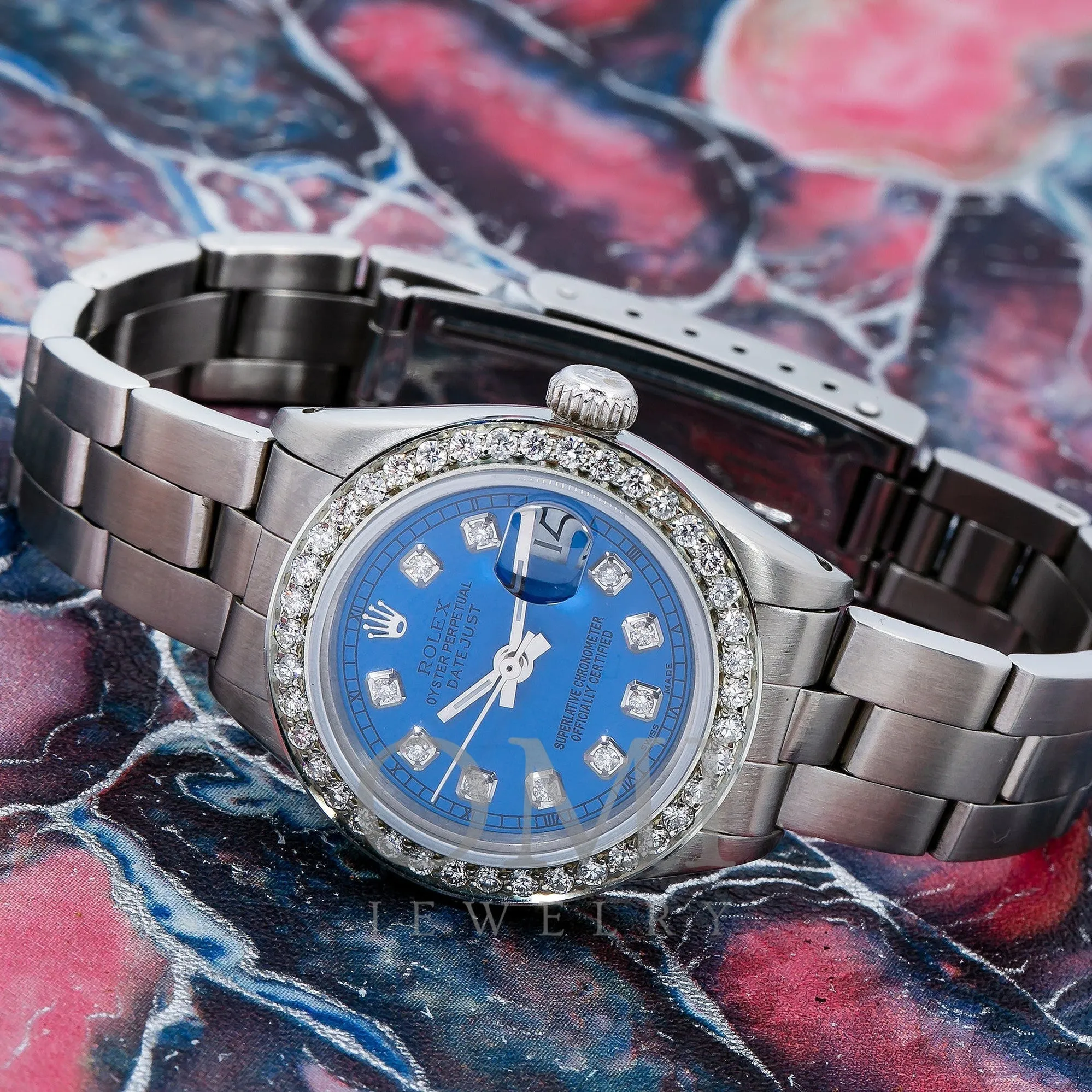 PPL AD - Rolex Lady-Datejust 6917 26MM Blue Diamond Dial With Diamond Bezel